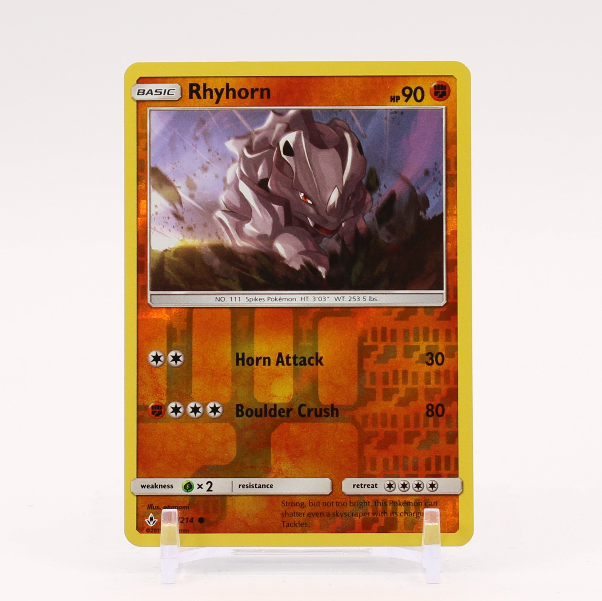 Rhyhorn - 93/214 Unbroken Bonds Reverse Holo Pokemon - NM/MINT