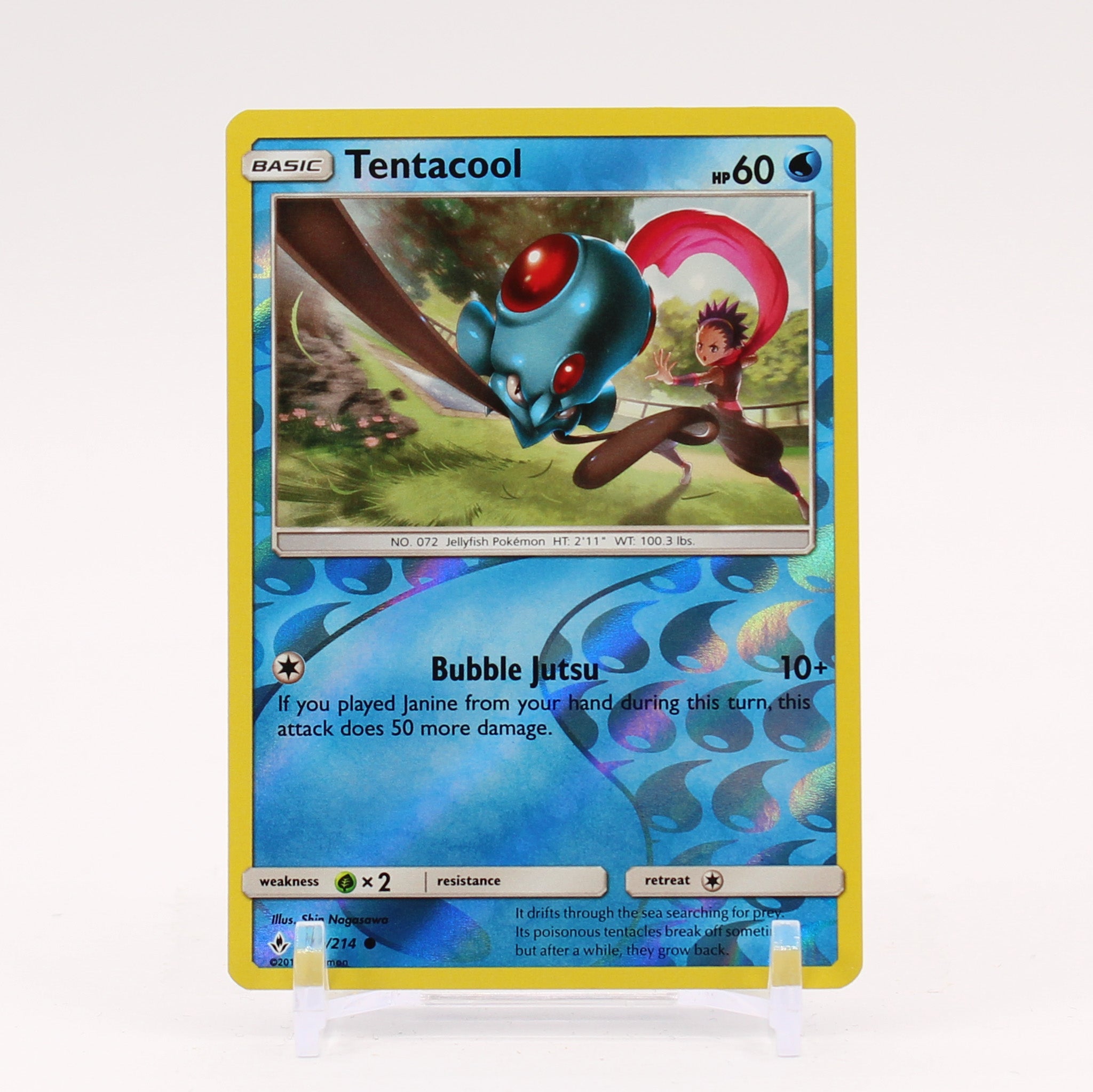 Tentacool - 40/214 Unbroken Bonds Reverse Holo Pokemon - NM/MINT