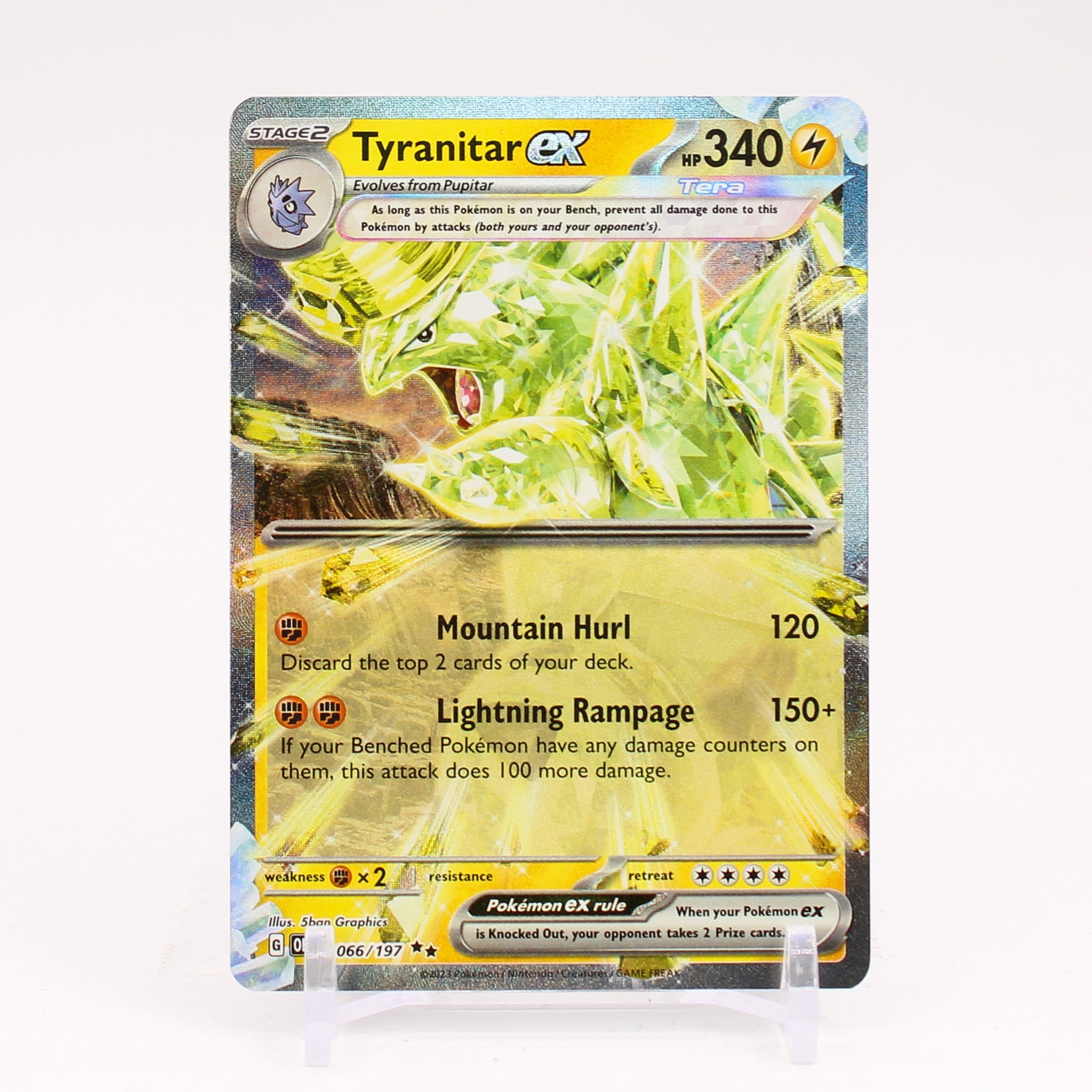 Tyranitar ex - 066/197 Obsidian Flames Double Rare Pokemon - NM/MINT