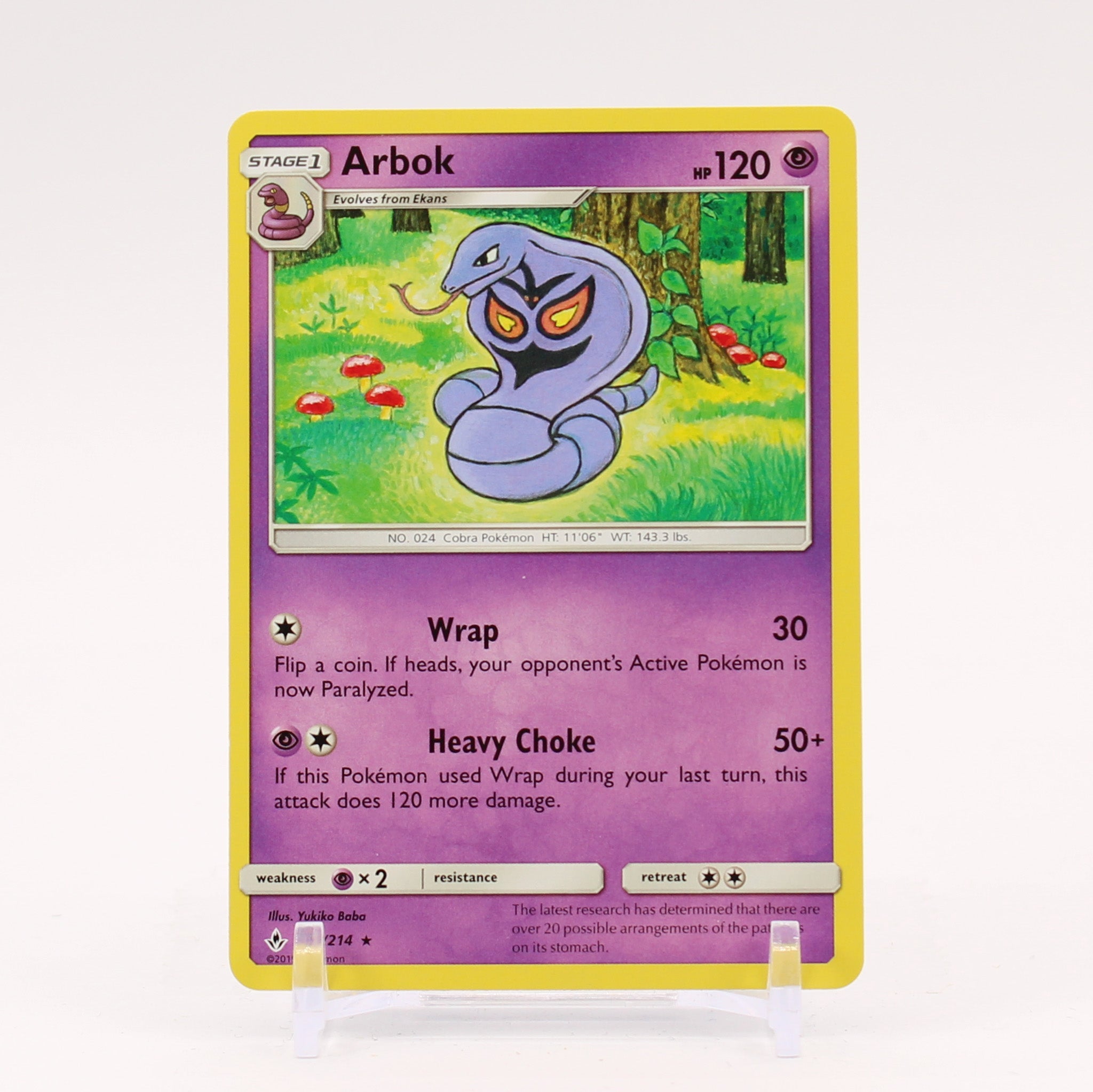 Arbok - 63/214 Unbroken Bonds Rare Pokemon - NM/MINT