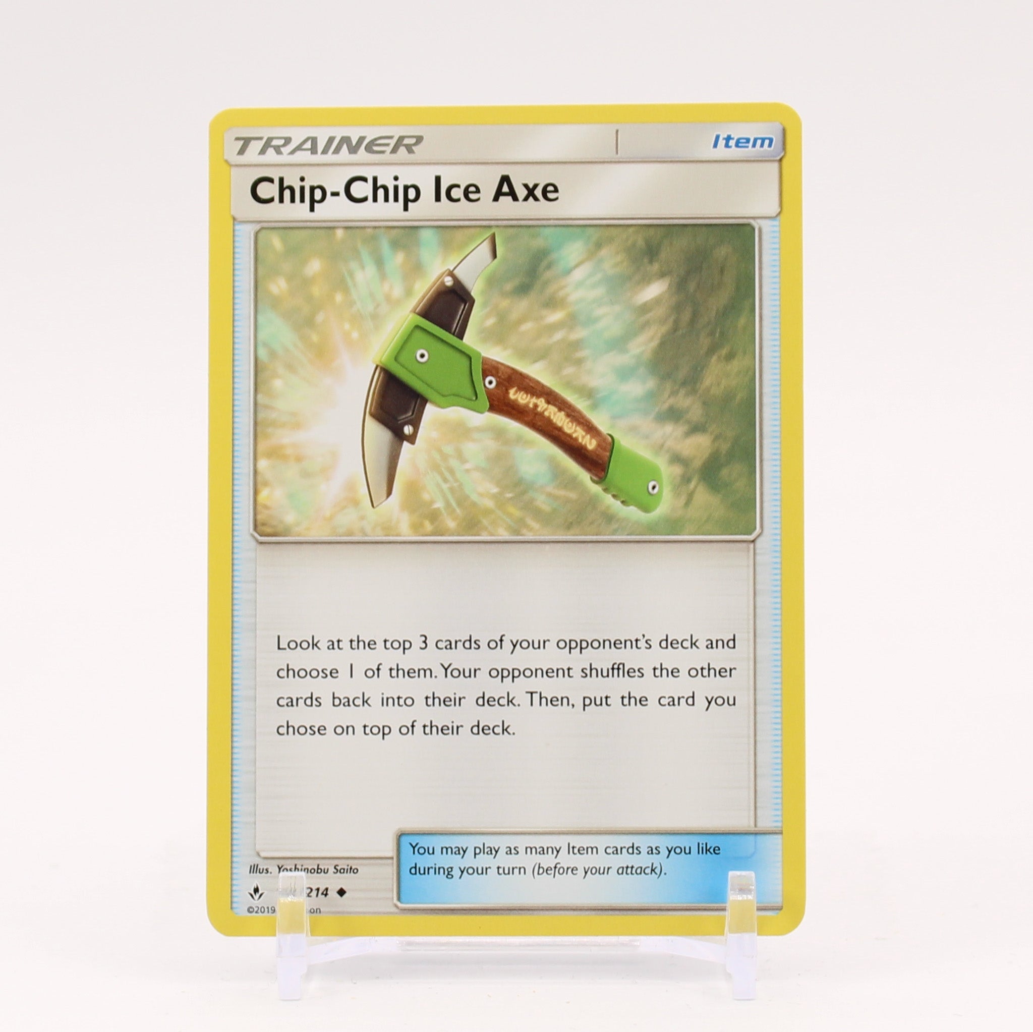 Chip-Chip Ice Axe - 165/214 Unbroken Bonds Trainer - NM/MINT