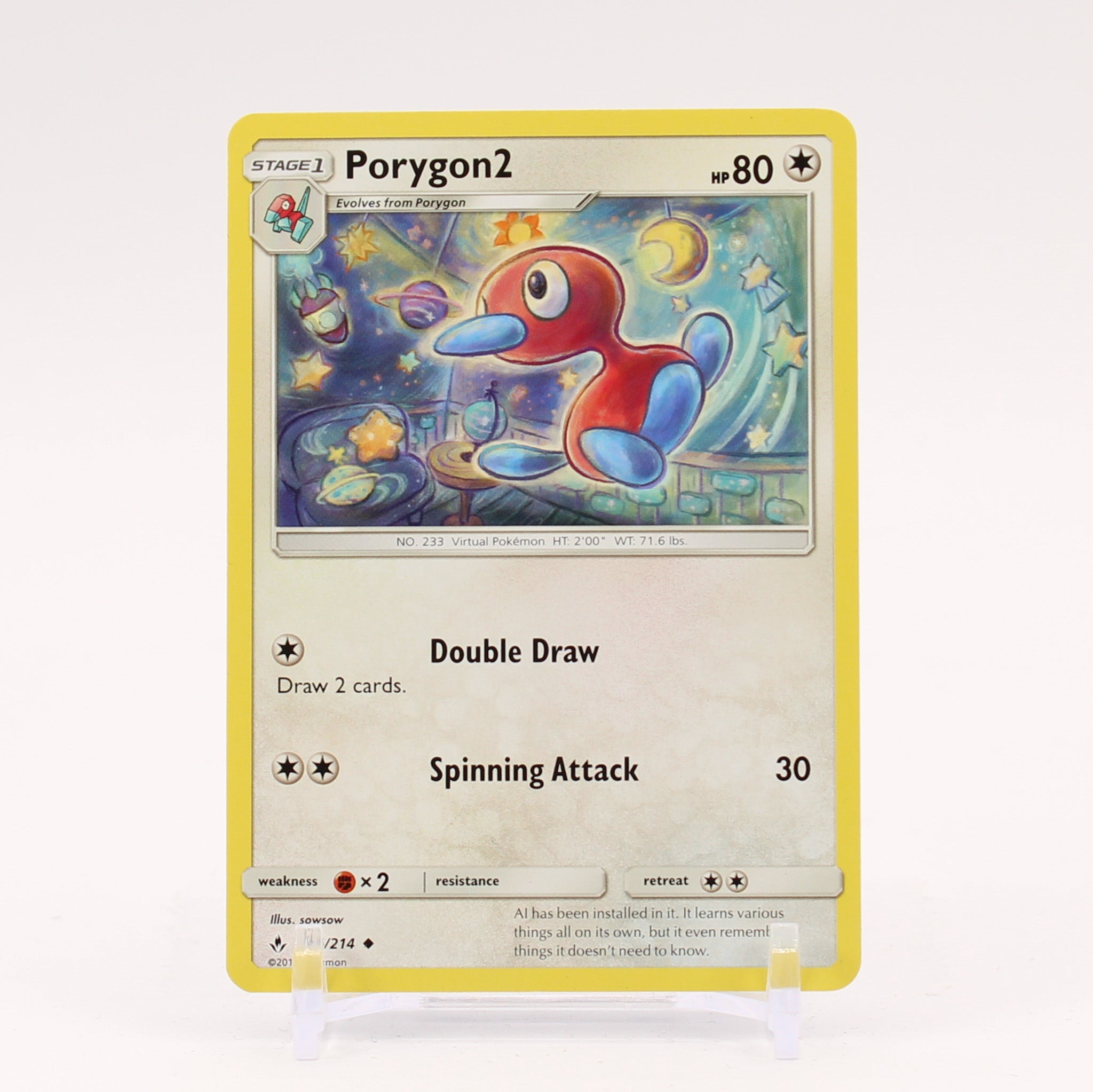 Porygon 2 - 156/214 Unbroken Bonds Pokemon - NM/MINT