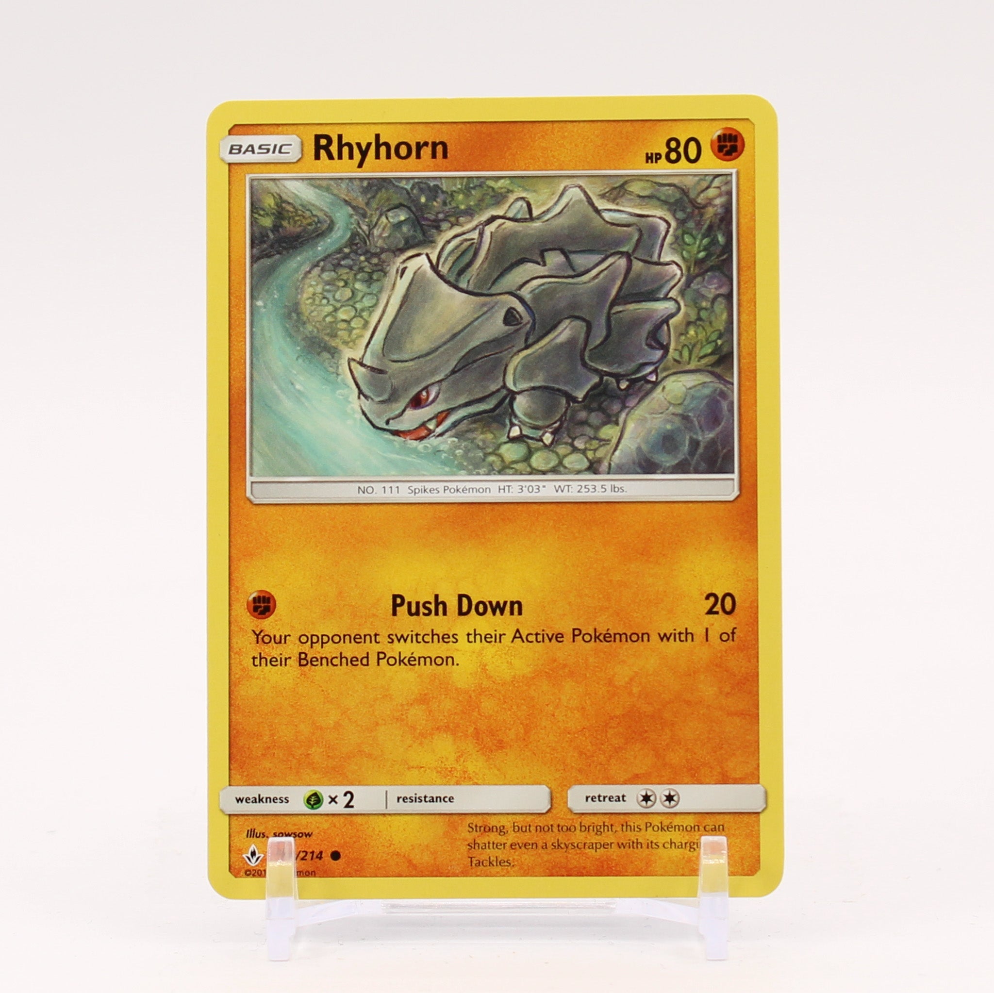 Rhyhorn - 92/214 Unbroken Bonds Pokemon - NM/MINT