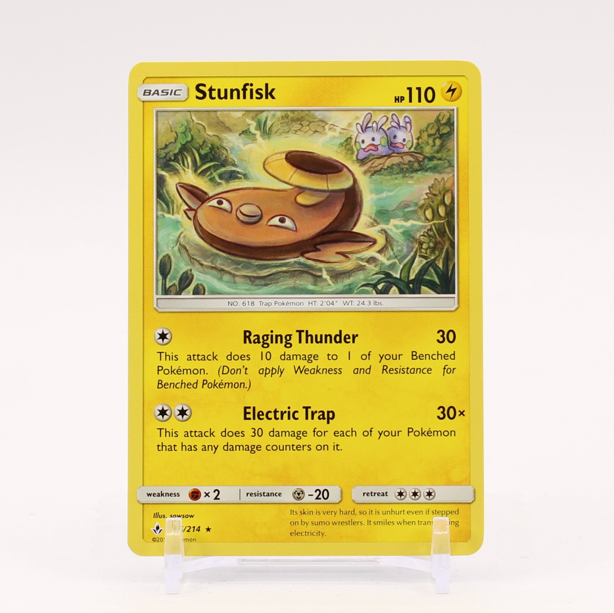 Stunfisk - 56/214 Unbroken Bonds Rare Pokemon - NM/MINT