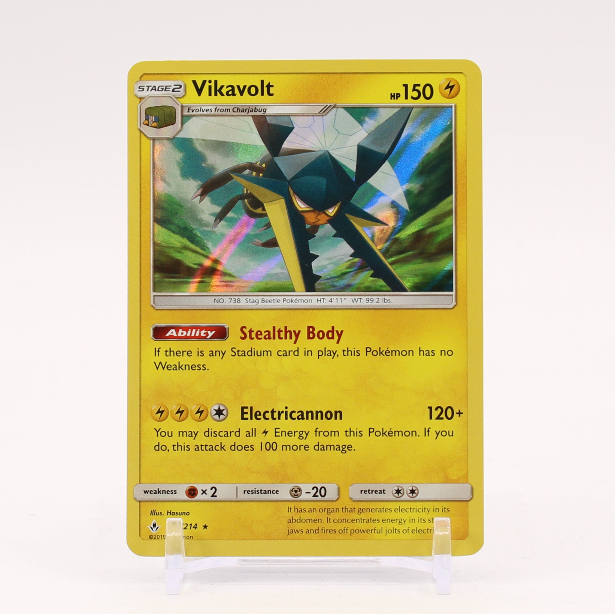 Vikavolt - 59/214 Unbroken Bonds Holo Rare Pokemon - NM/MINT