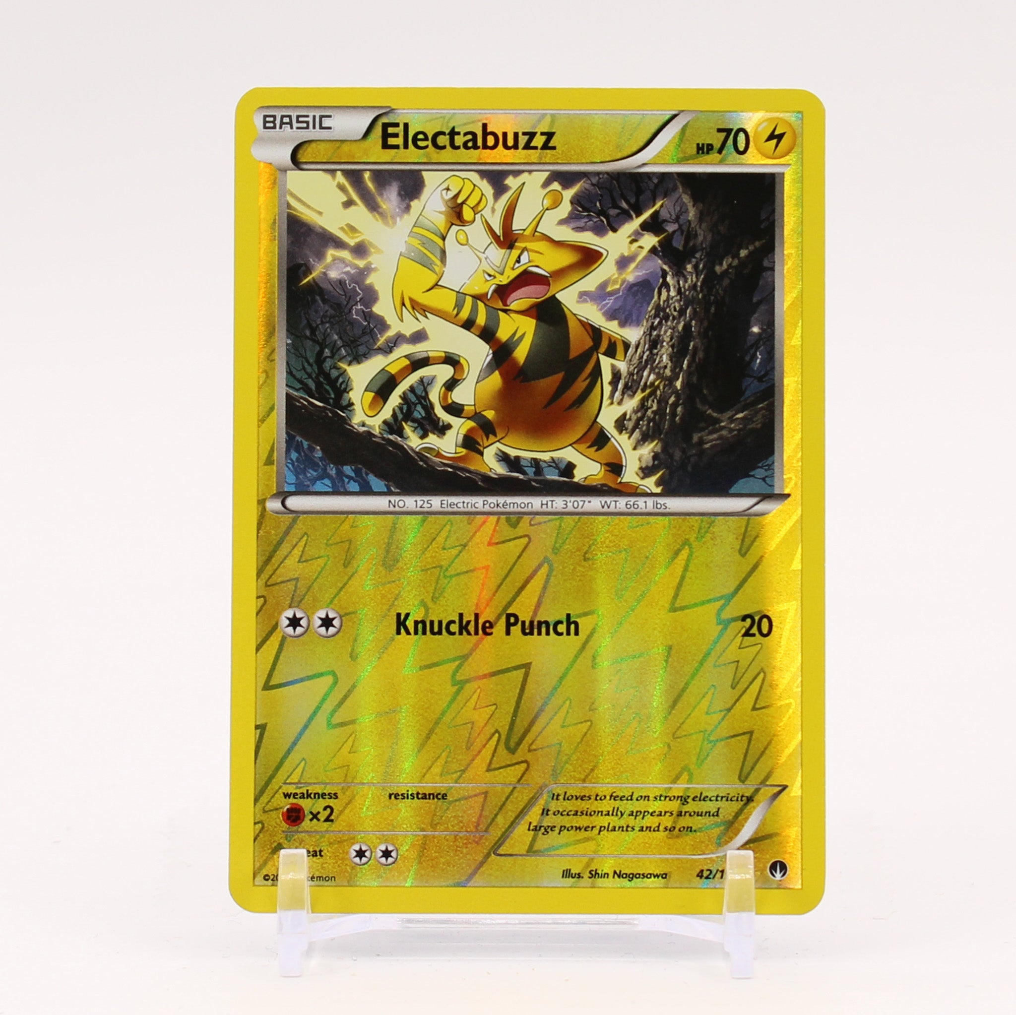 Electabuzz - 42/122 BREAKPoint Reverse Holo Pokemon - NM