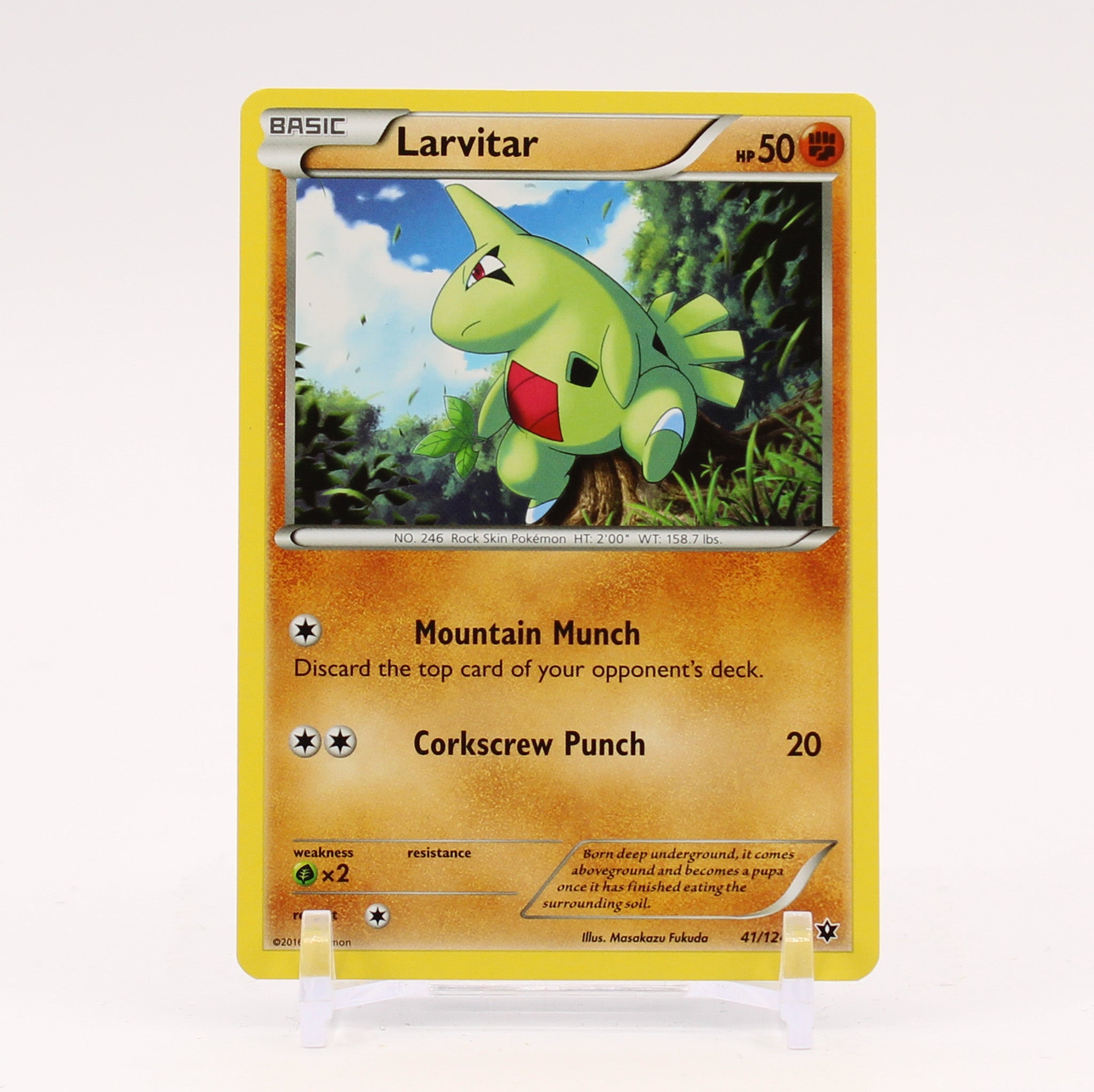 Larvitar - 41/124 Fates Collide Pokemon - NM