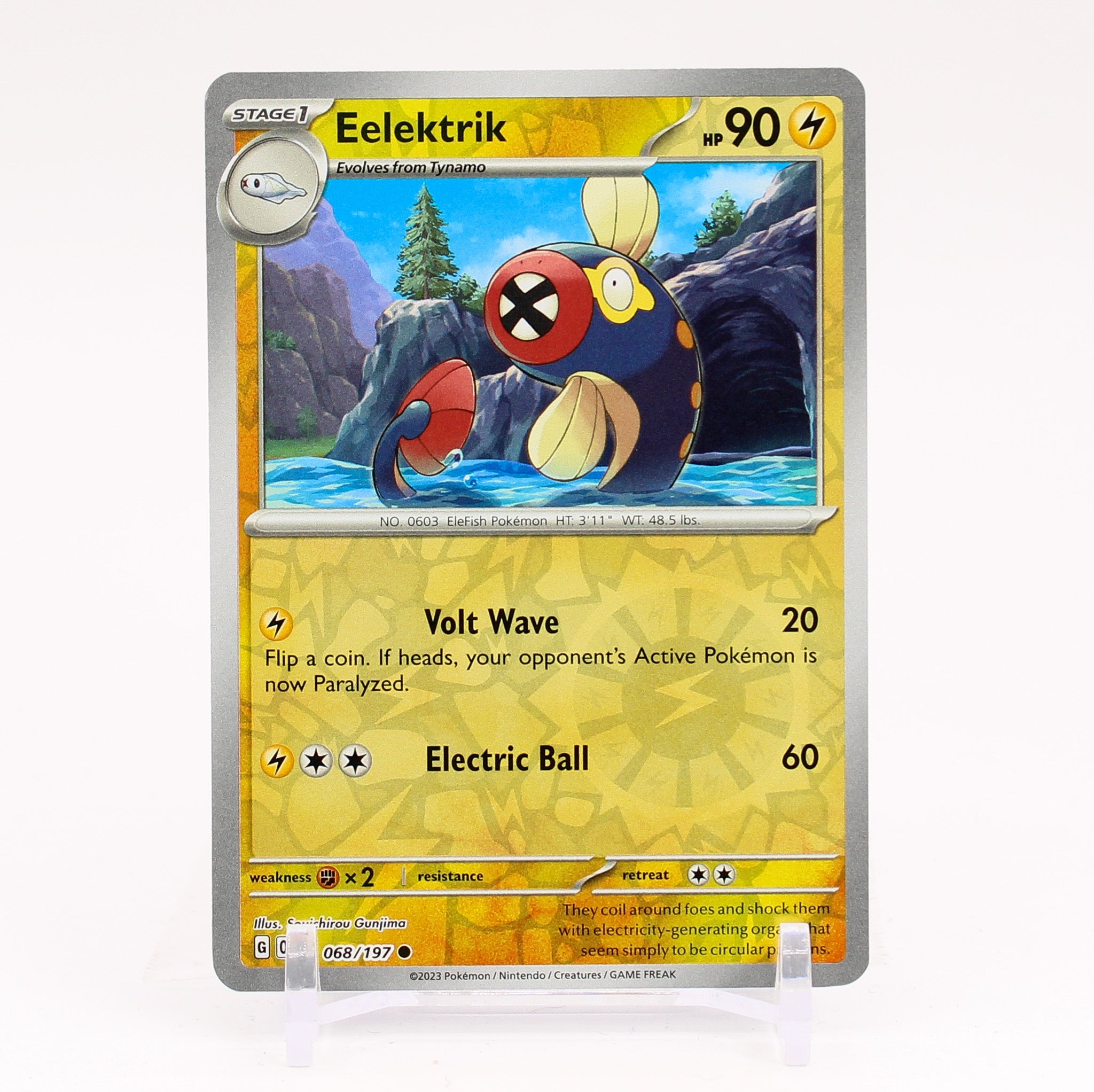 Eelektric - 068/197 Obsidian Flames Reverse Holo Pokemon - NM/MINT