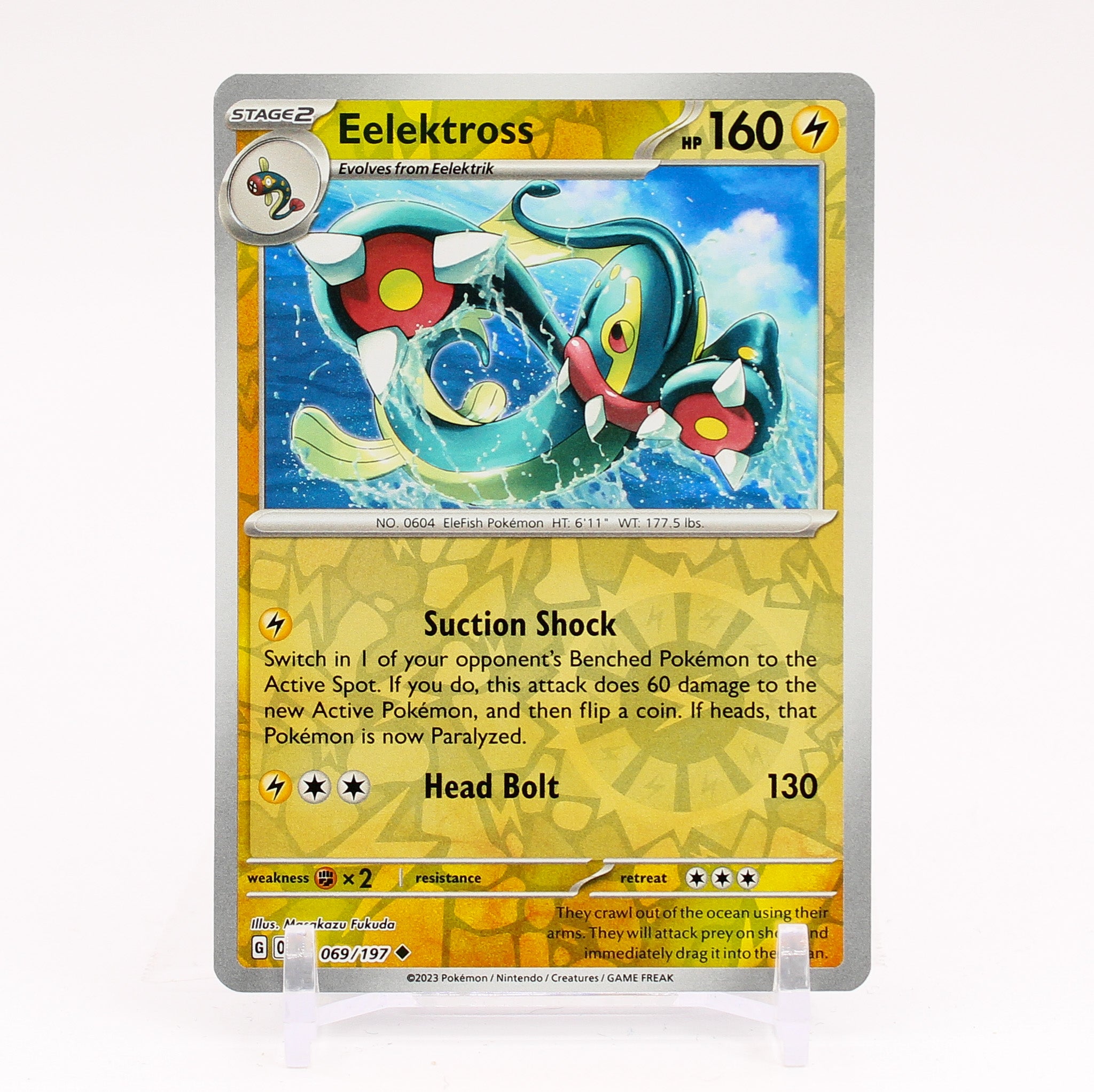 Eelektross - 069/197 Obsidian Flames Reverse Holo Pokemon - NM/MINT