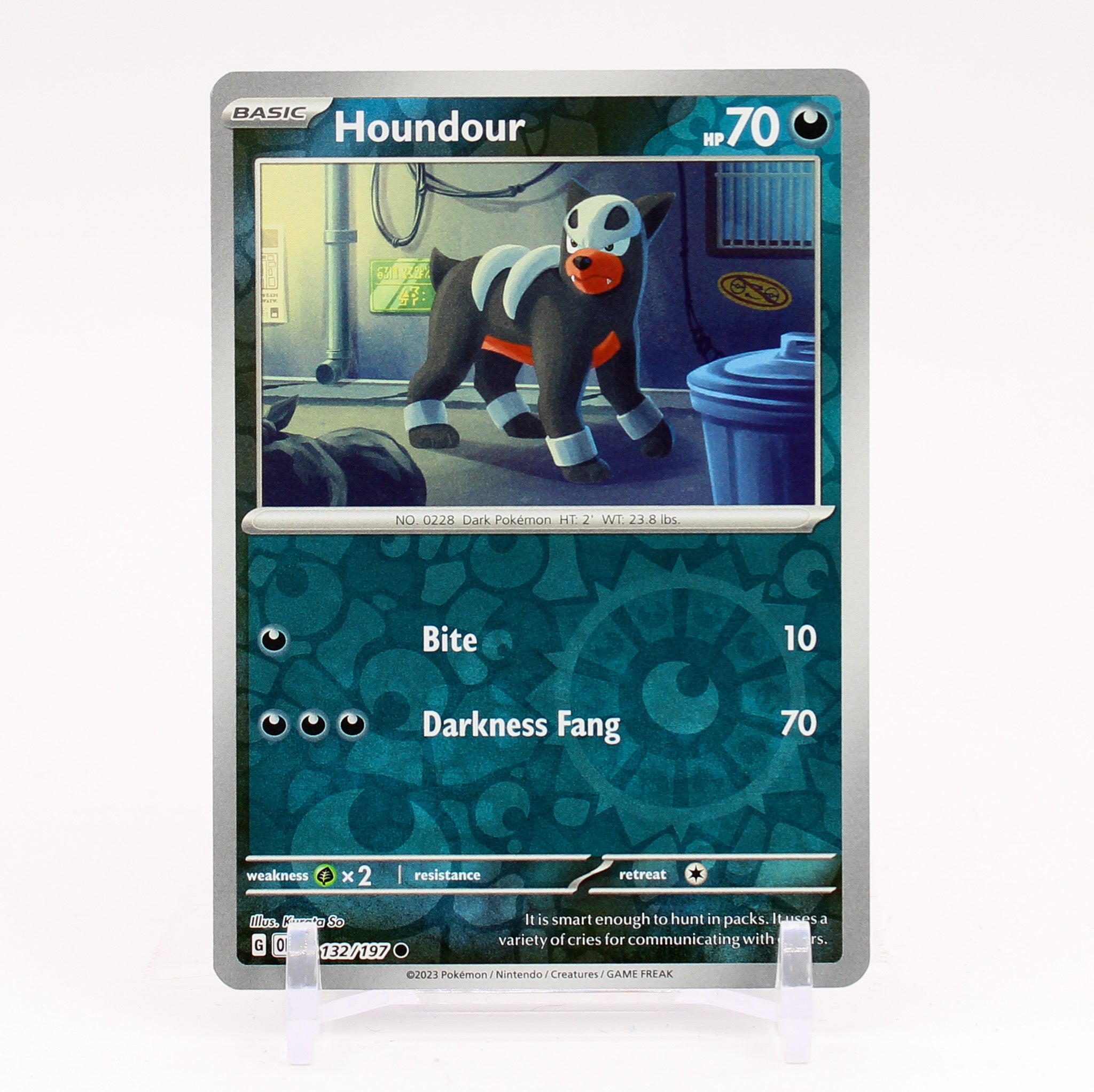 Houndour - 132/197 Obsidian Flames Reverse Holo Pokemon - NM/MINT