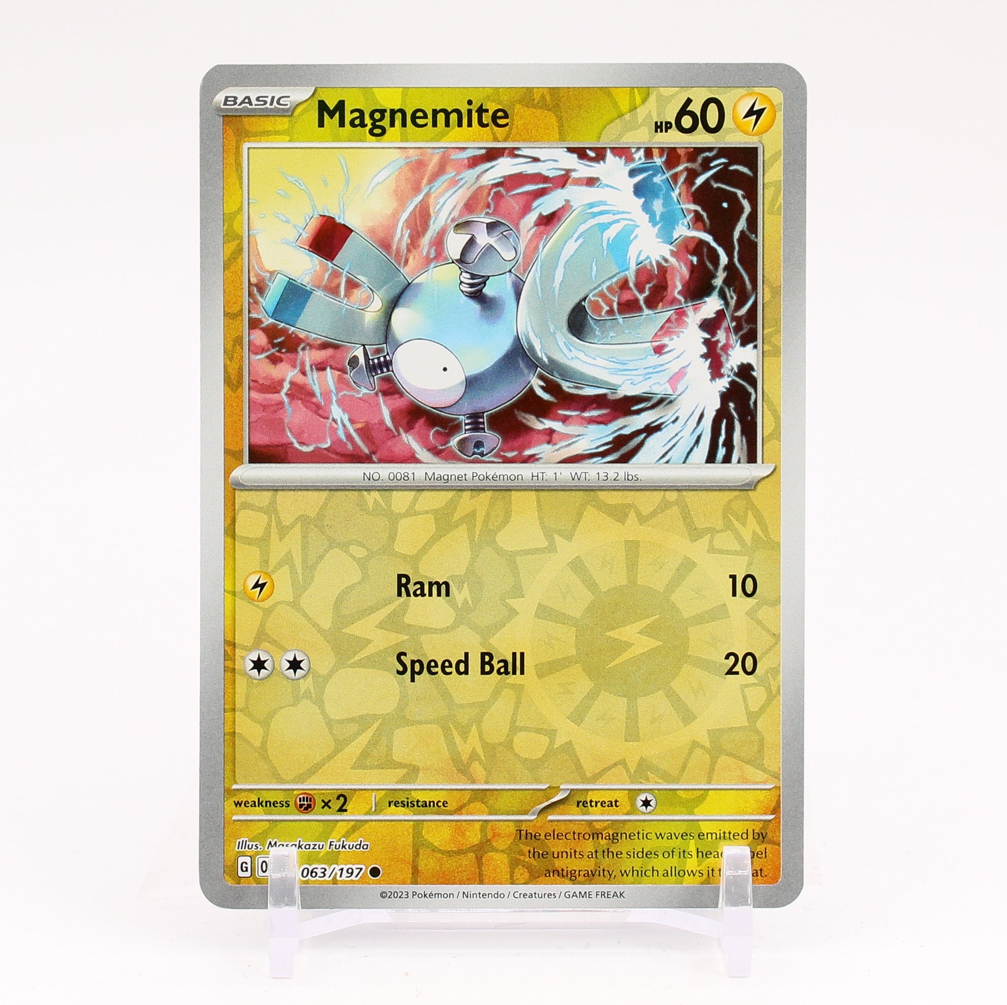 Magnemite - 063/197 Obsidian Flames Reverse Holo Pokemon - NM/MINT