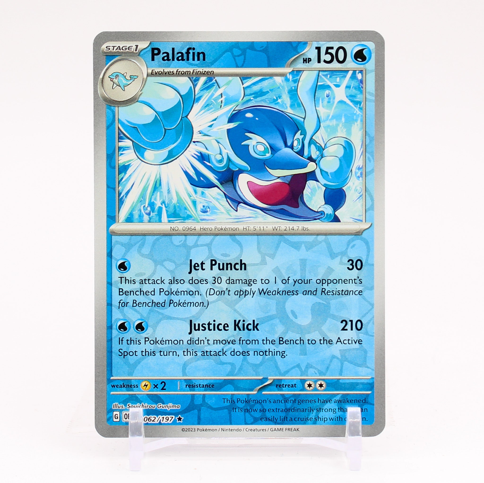 Palafin - 062/197 Obsidian Flames Reverse Holo Rare Pokemon - NM/MINT