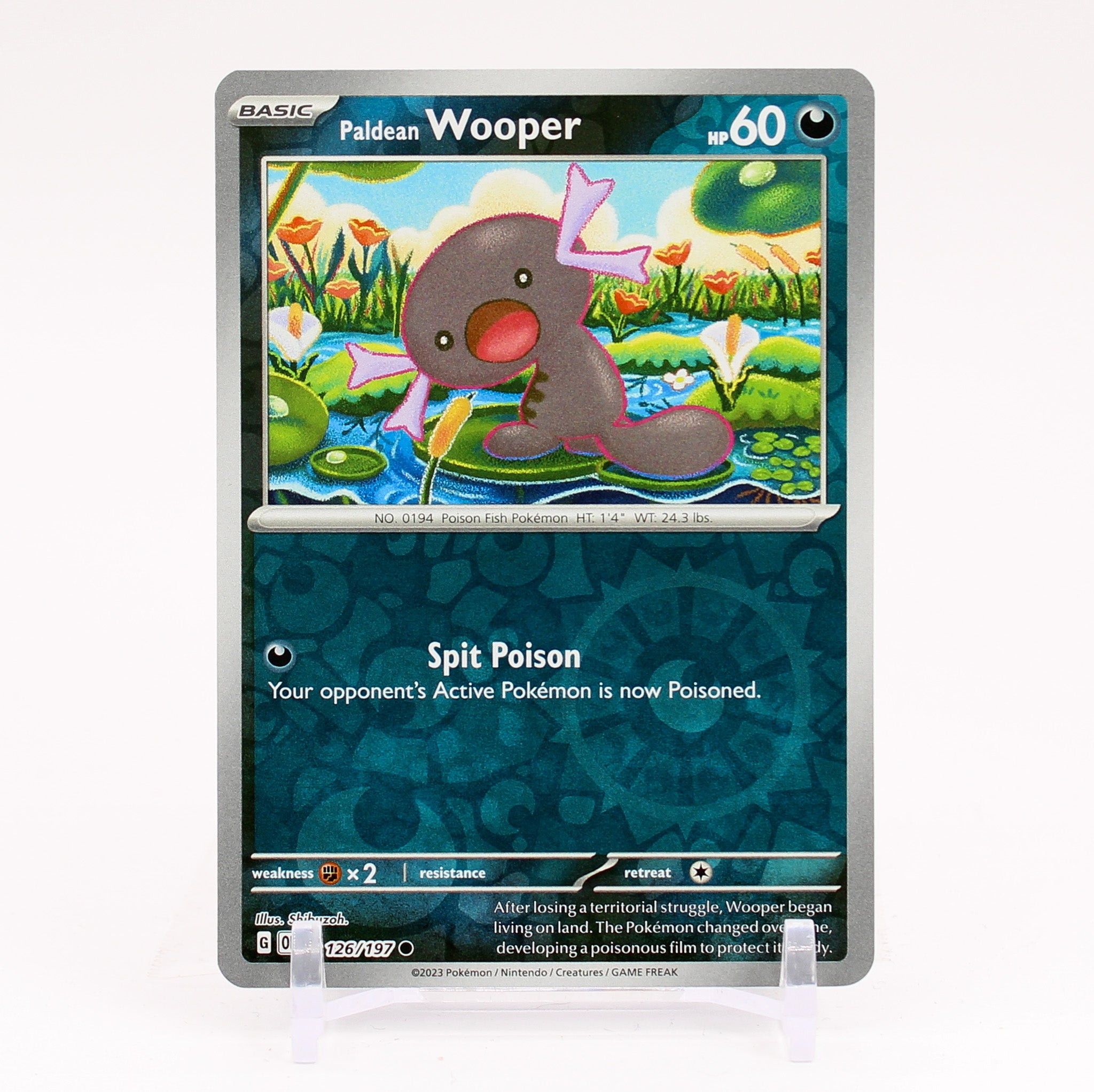 Paldean Wooper - 126/197 Obsidian Flames Reverse Holo Pokemon - NM/MINT