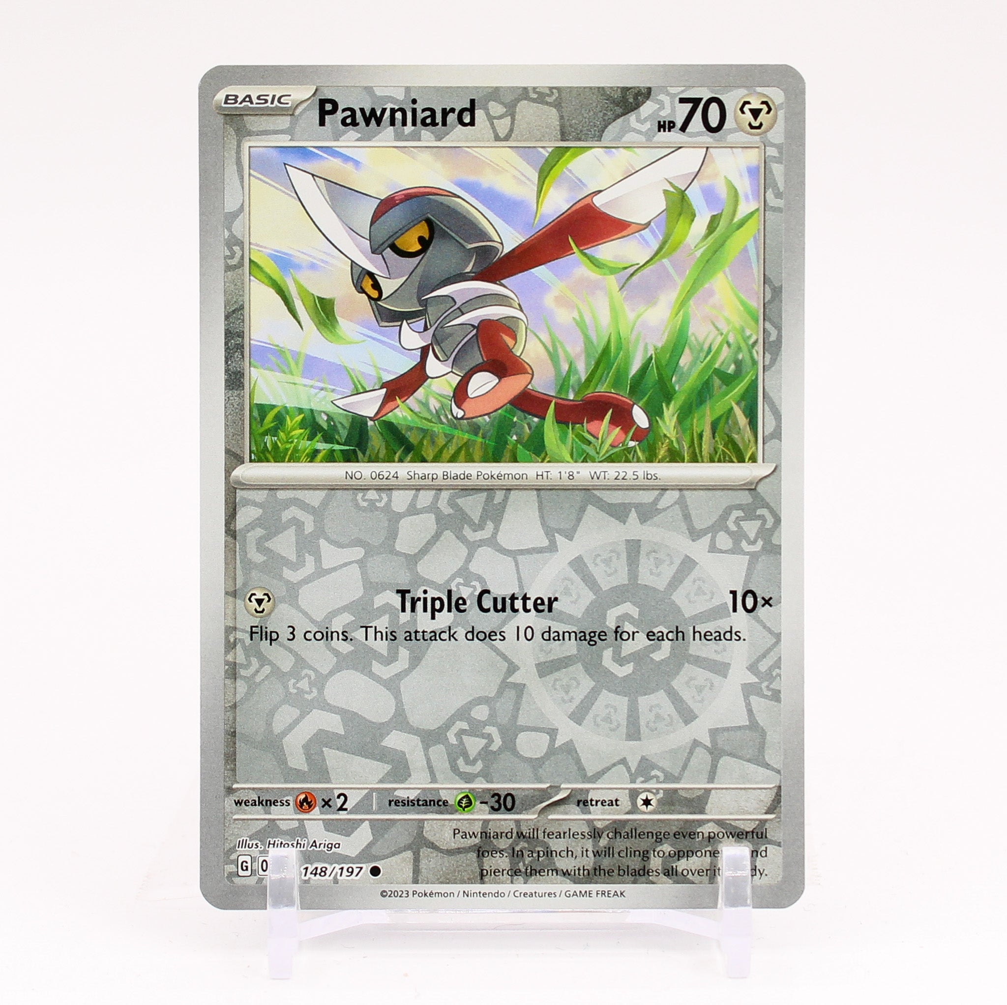 Pawniard - 148/197 Obsidian Flames Reverse Holo Pokemon - NM/MINT