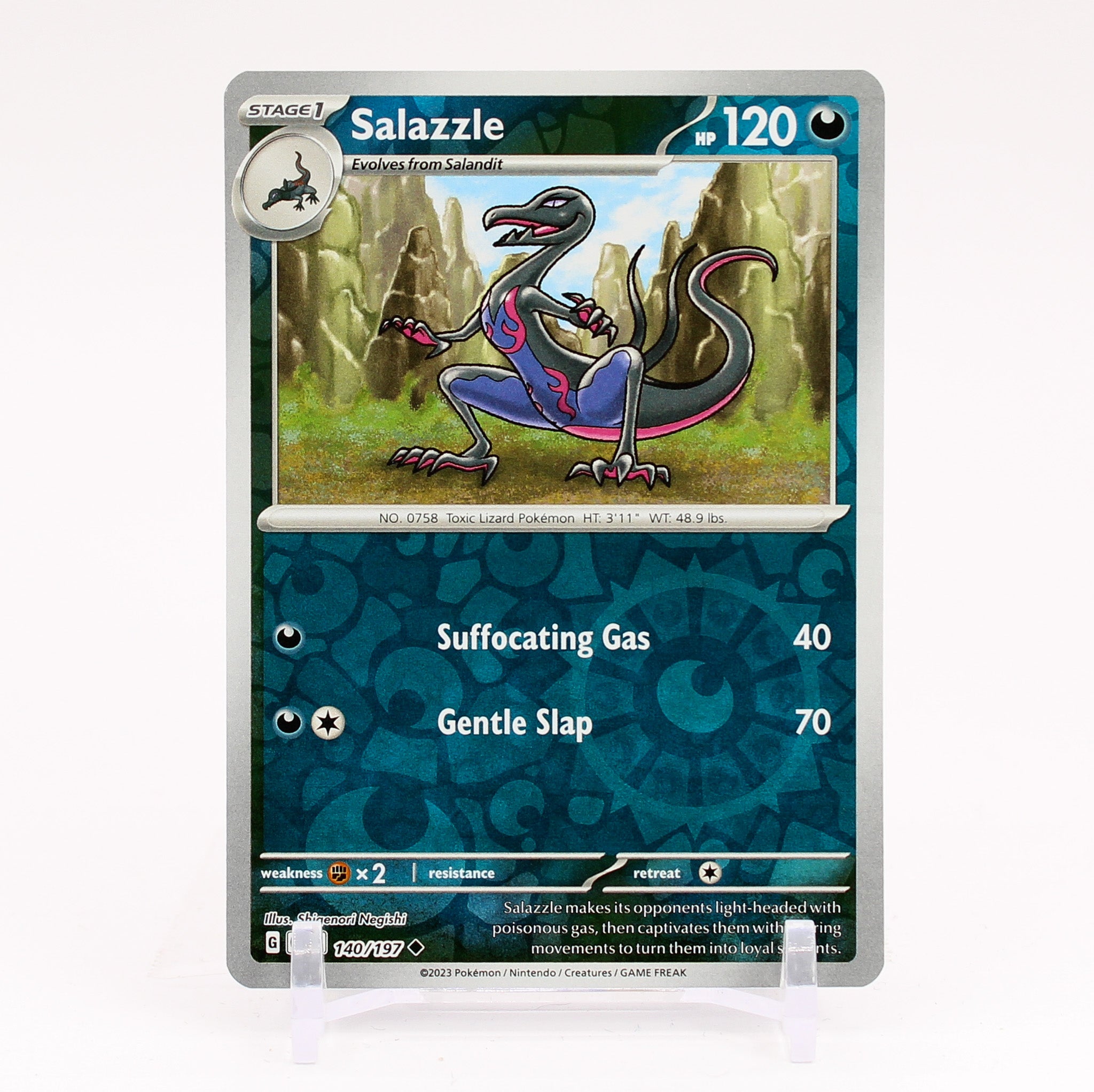 Salazzle - 140/197 Obsidian Flames Reverse Holo Pokemon - NM/MINT