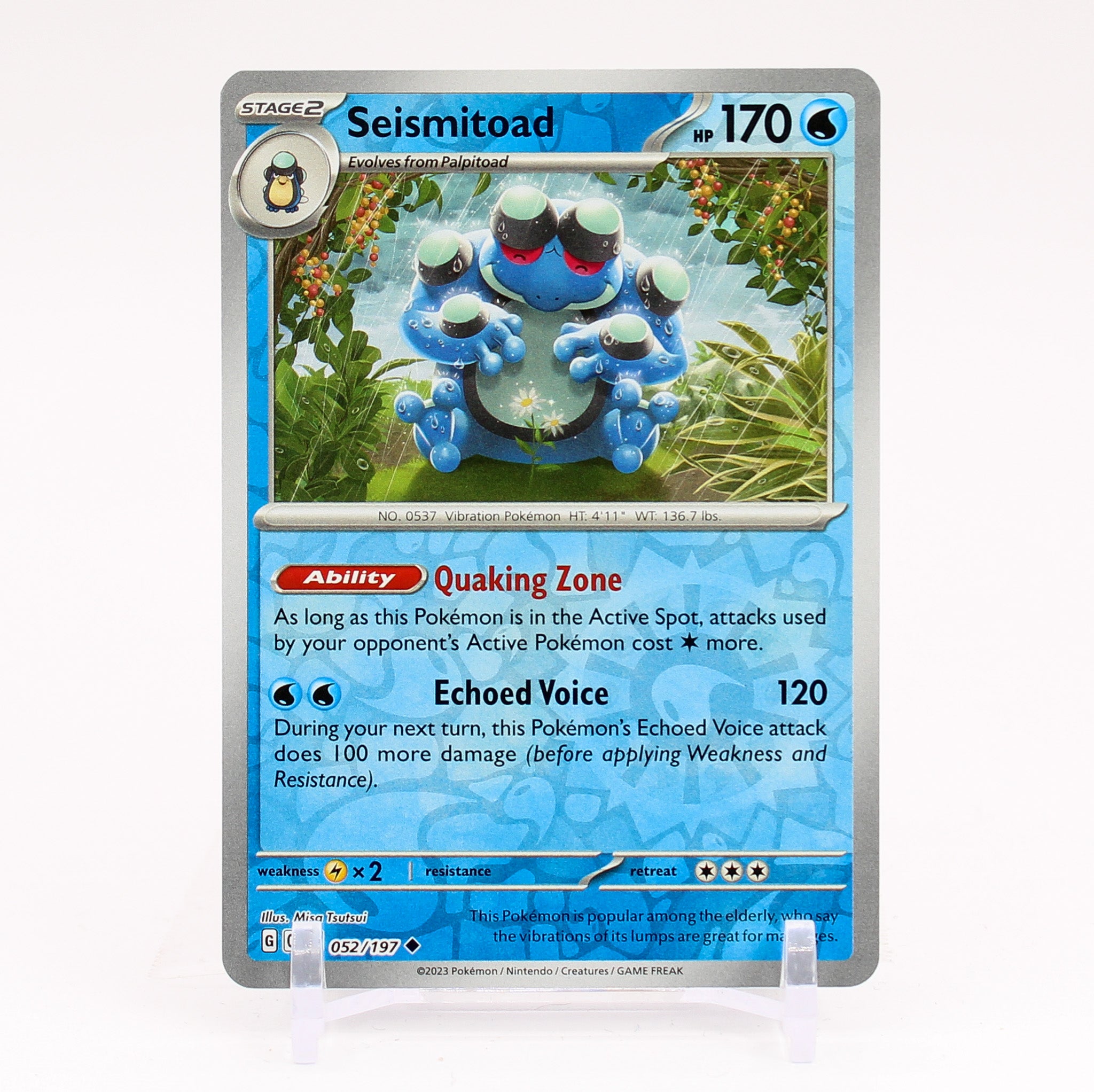 Seismitoad - 052/197 Obsidian Flames Reverse Holo Pokemon - NM/MINT