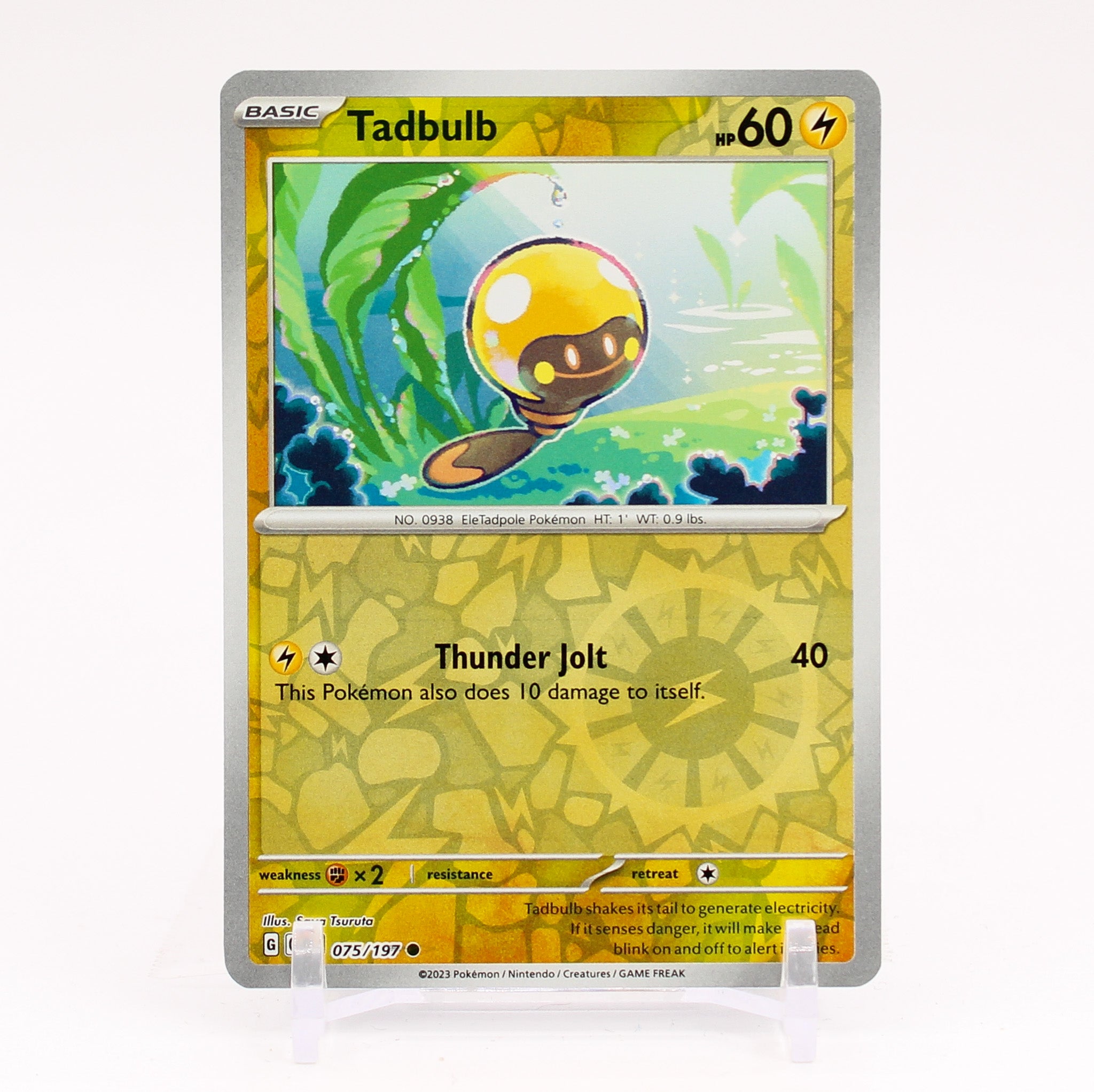 Tadbulb - 075/197 Obsidian Flames Reverse Holo Pokemon - NM/MINT