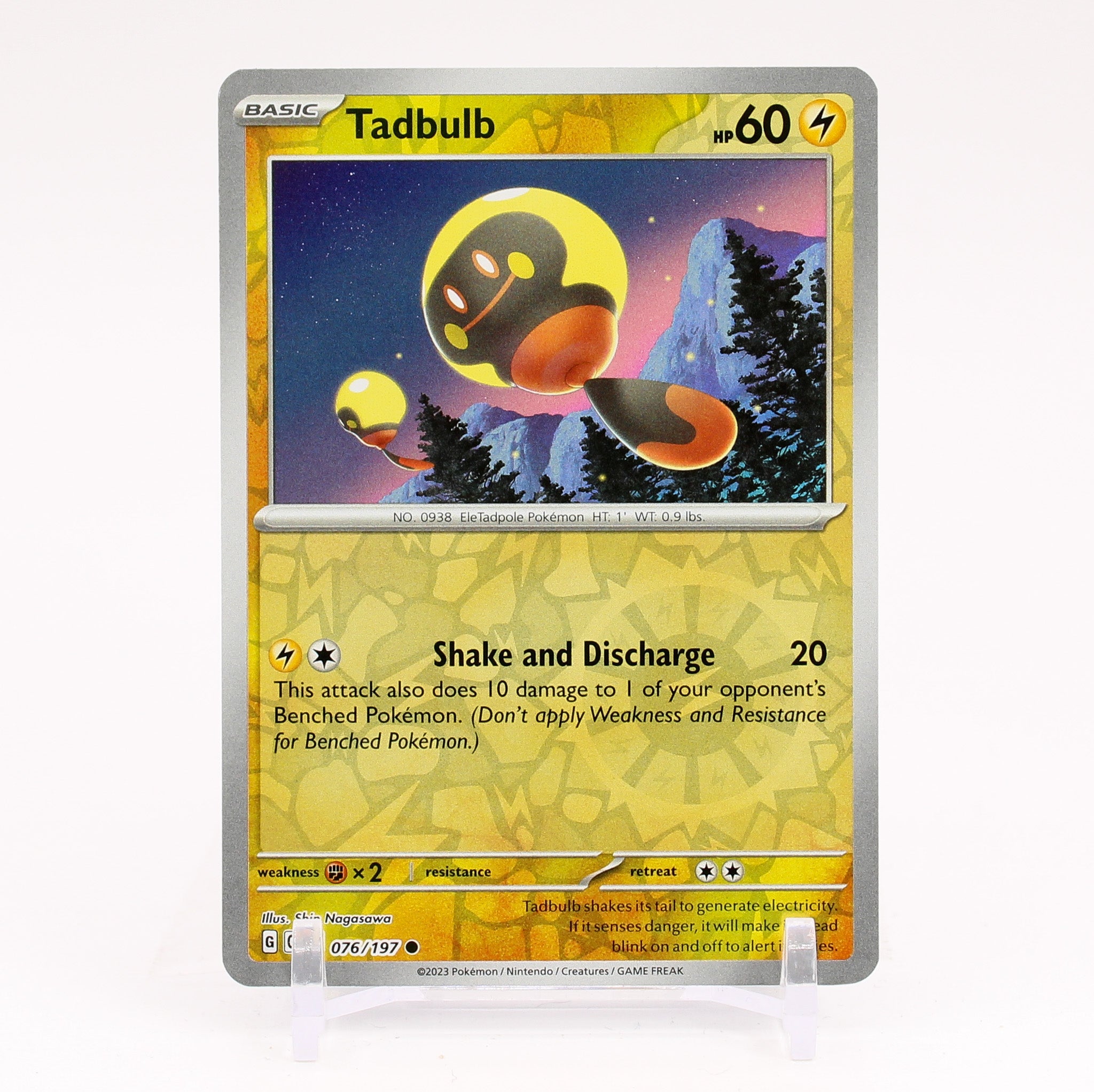 Tadbulb - 076/197 Obsidian Flames Reverse Holo Pokemon - NM/MINT
