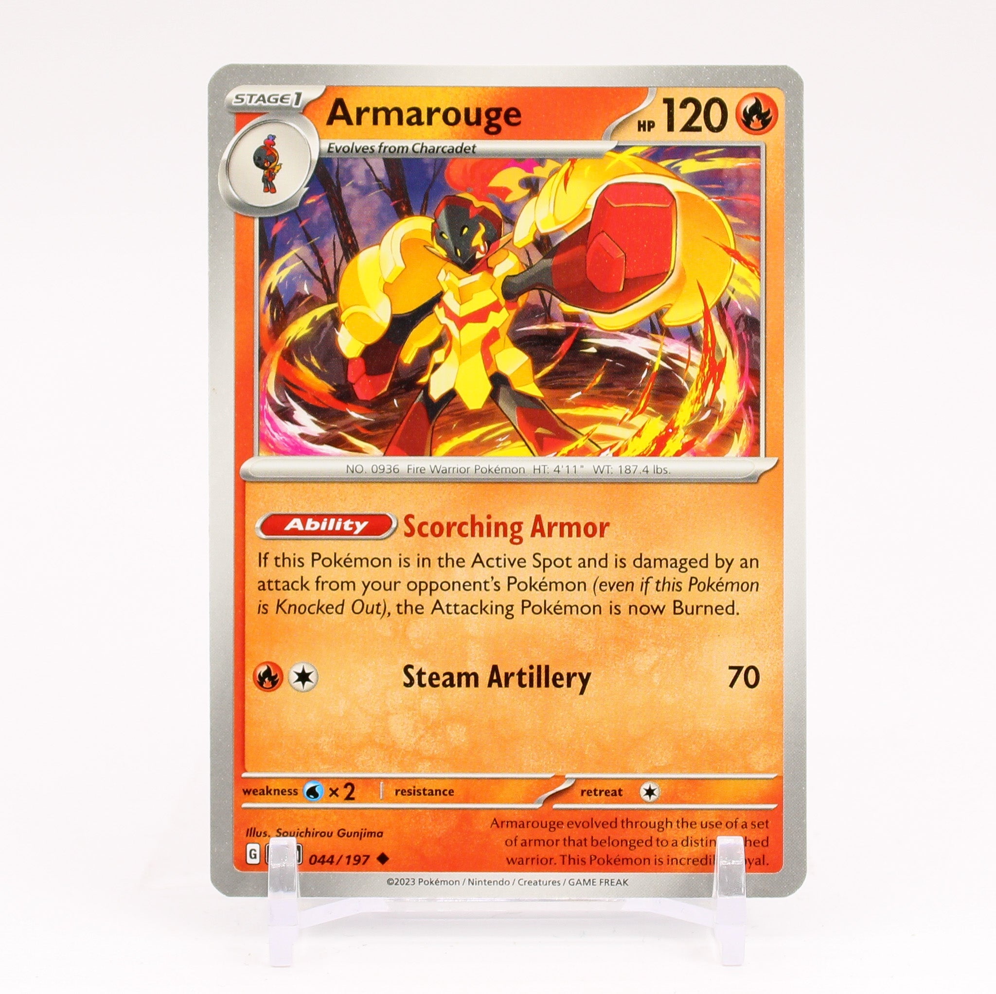 Armarouge - 044/197 Obsidian Flames Uncommon Pokemon - NM/MINT