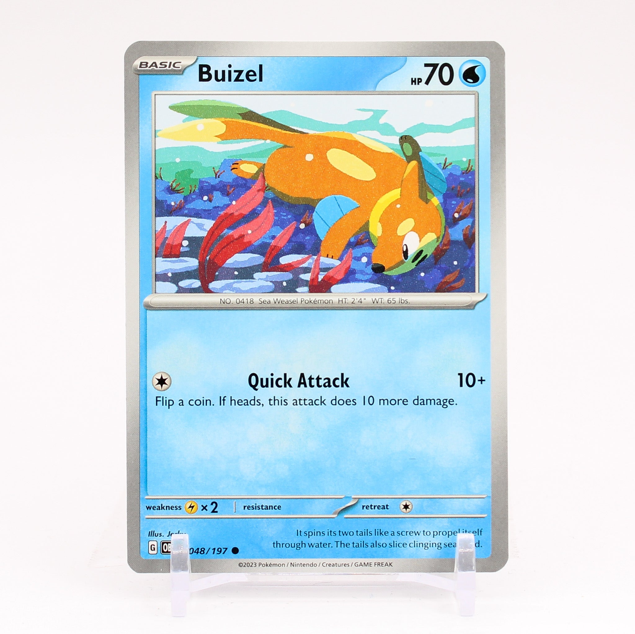 Buizel - 048/197 Obsidian Flames Common Pokemon - NM/MINT