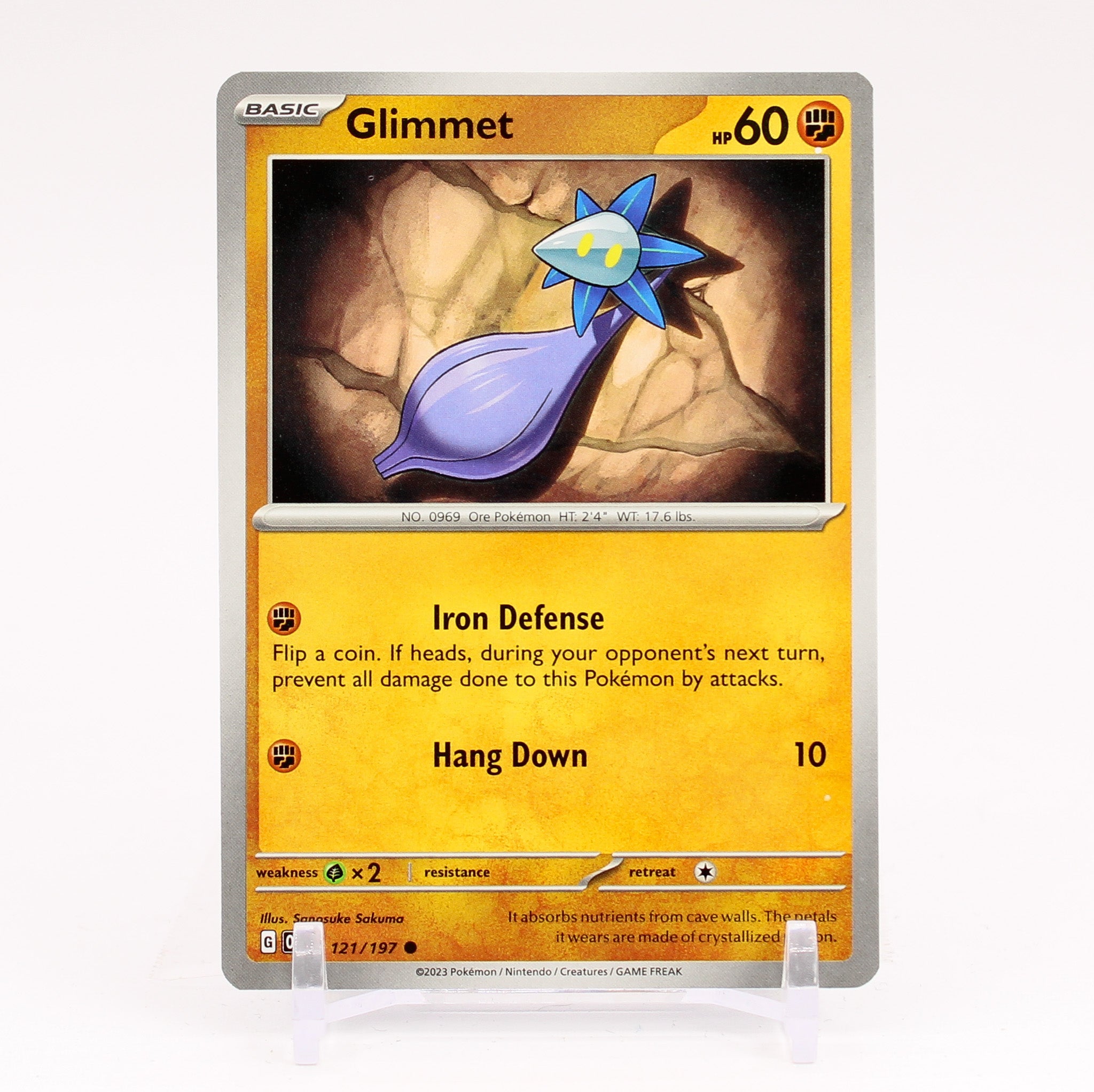Glimmet - 121/197 Obsidian Flames Common Pokemon - NM/MINT