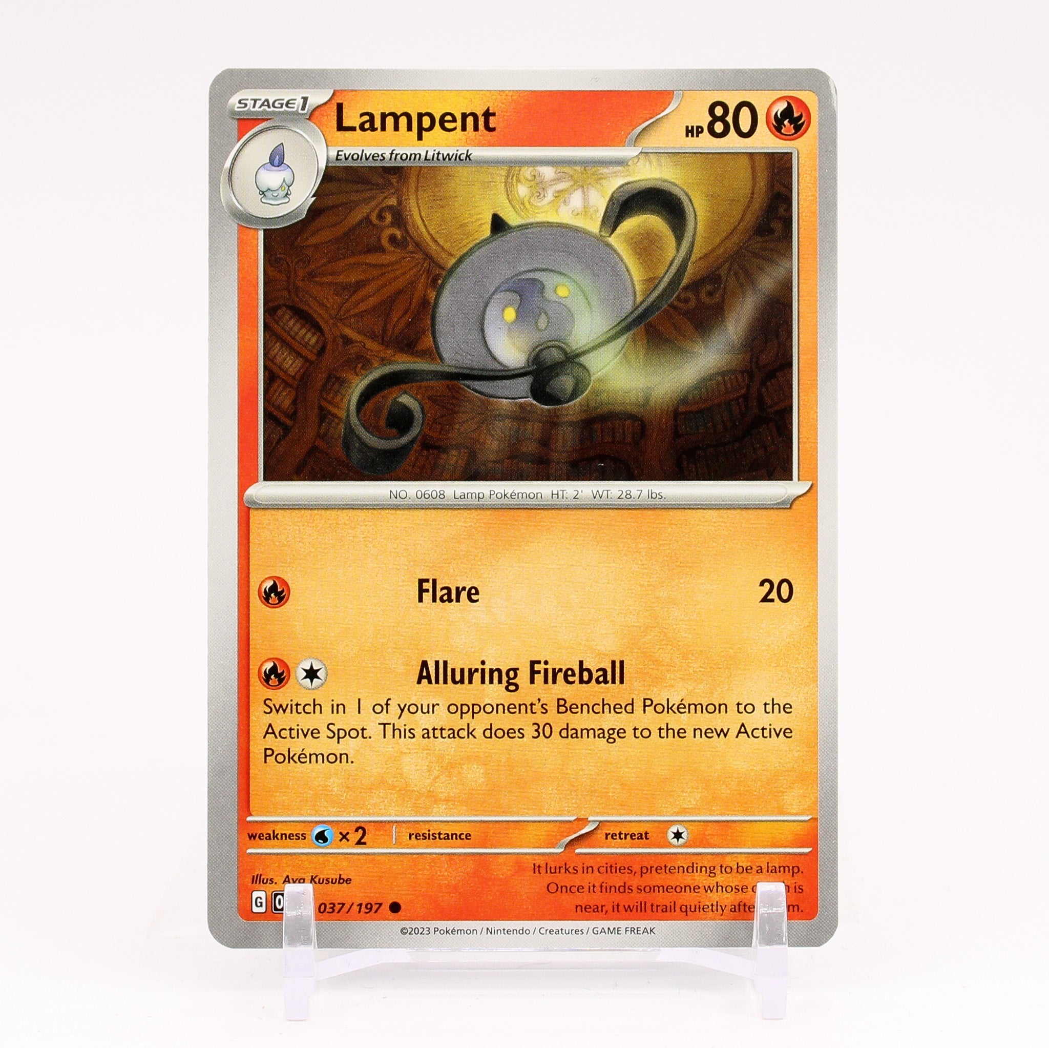 Lampent - 037/197 Obsidian Flames Common Pokemon - NM/MINT
