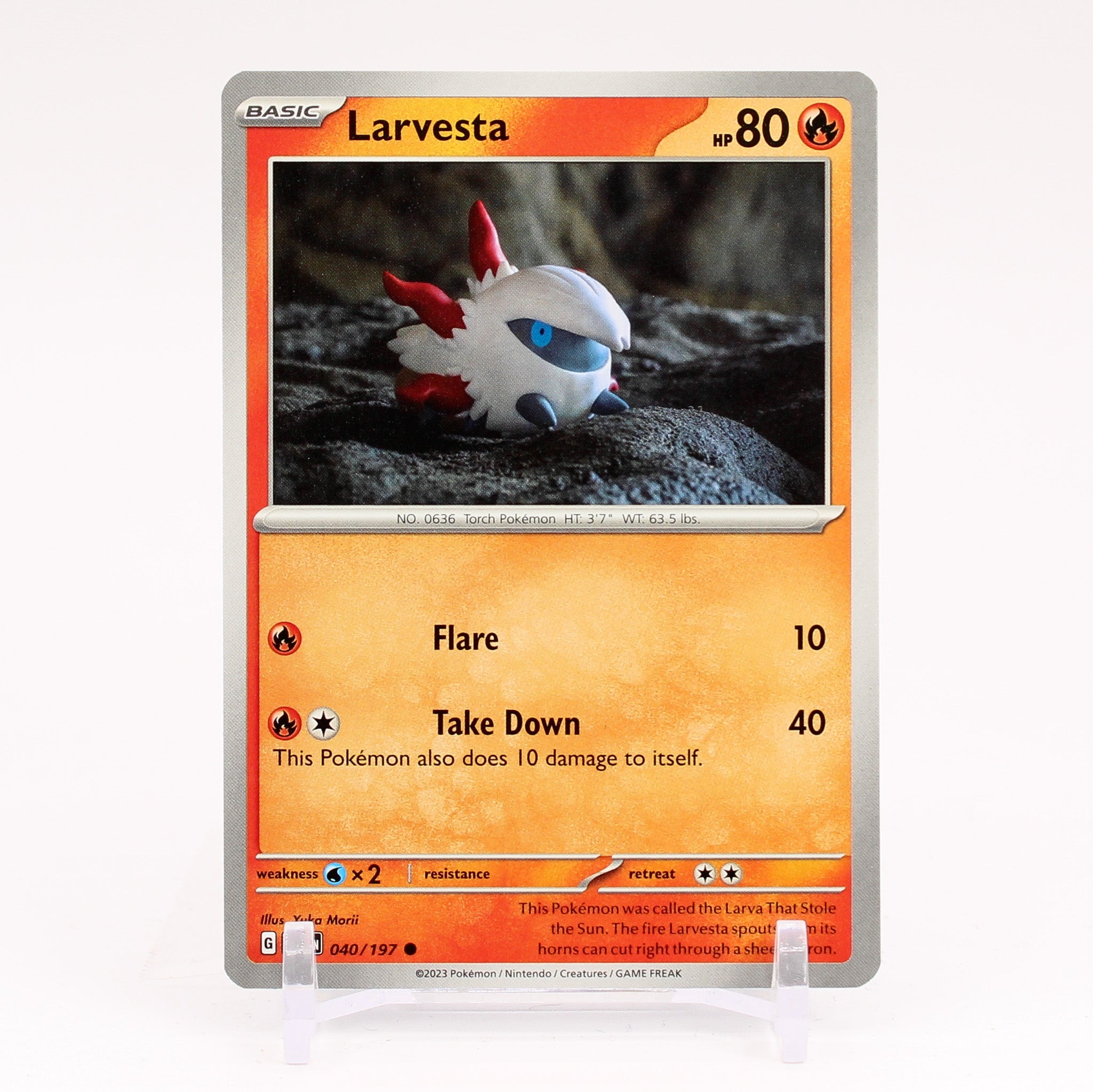 Larvesta - 040/197 Obsidian Flames Common Pokemon - NM/MINT