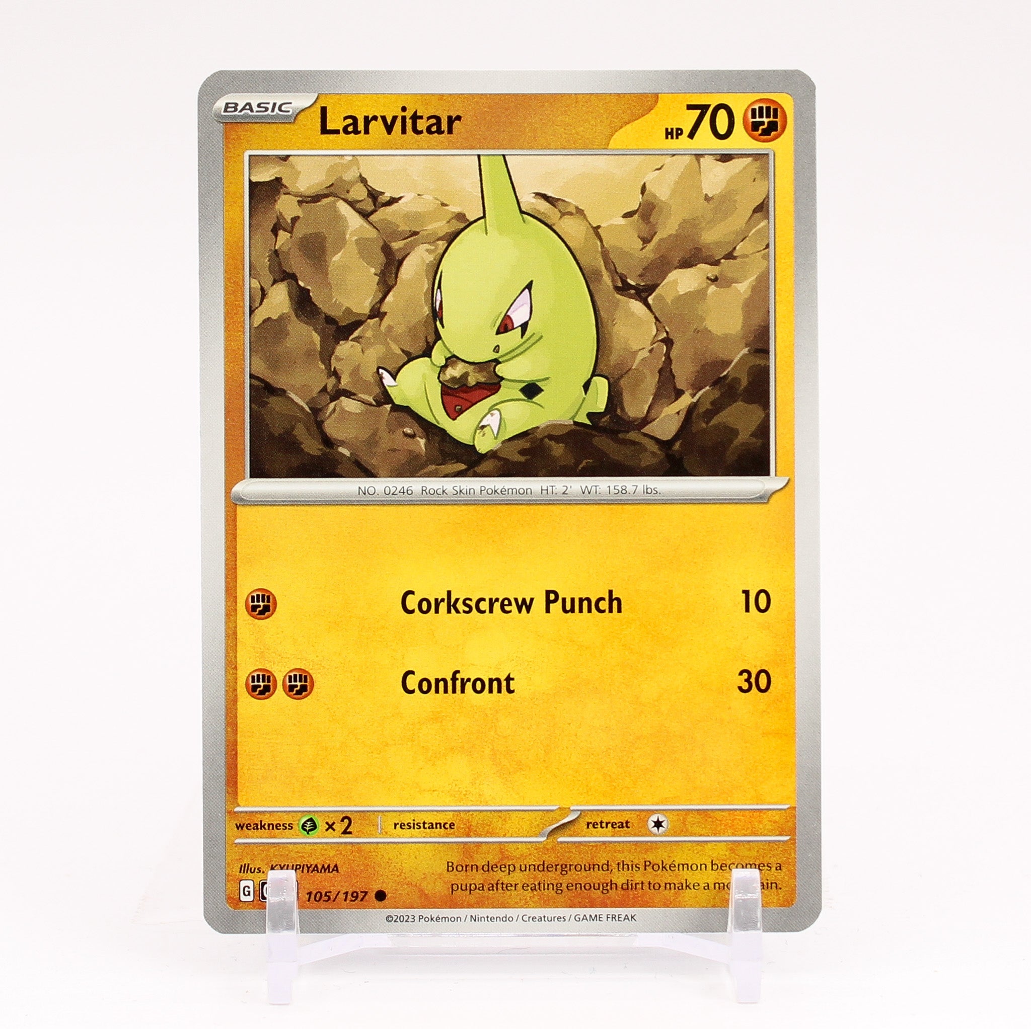 Larvitar - 105/197 Obsidian Flames Common Pokemon - NM/MINT