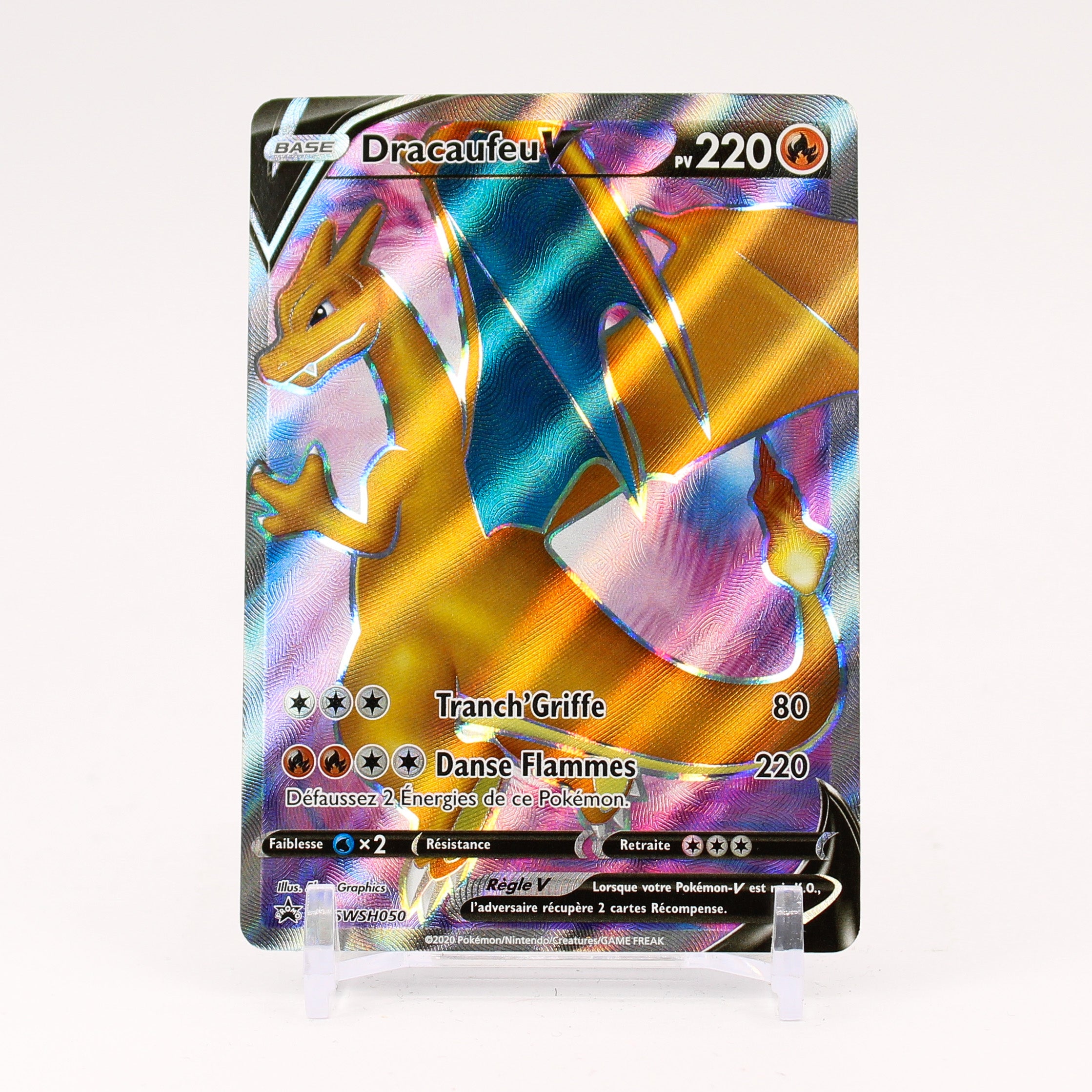 Dracaufeu V Charizard SWSH050 FRENCH Promo Full Art Pokemon NM/MINT