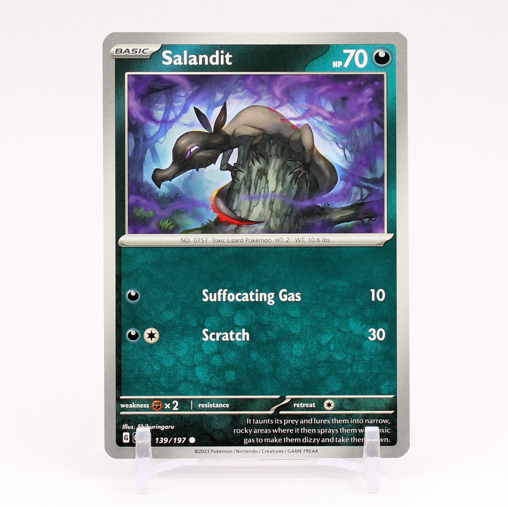 Salandit - 139/197 Obsidian Flames Common Pokemon - NM/MINT