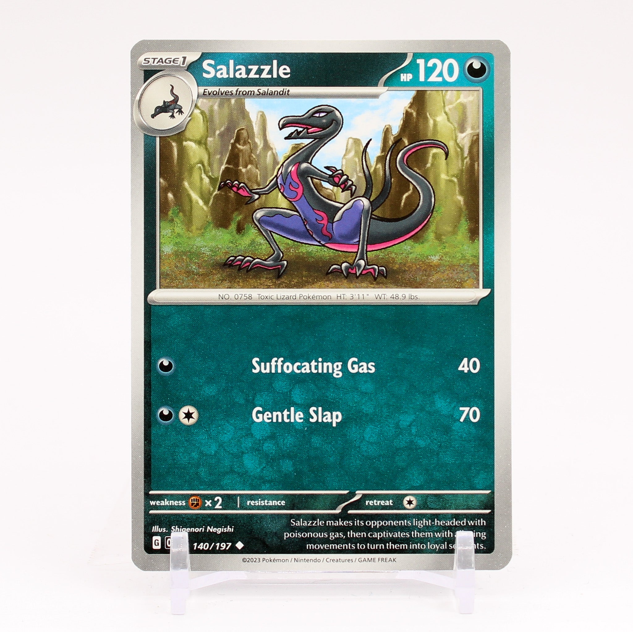 Salazzle - 140/197 Obsidian Flames Uncommon Pokemon - NM/MINT