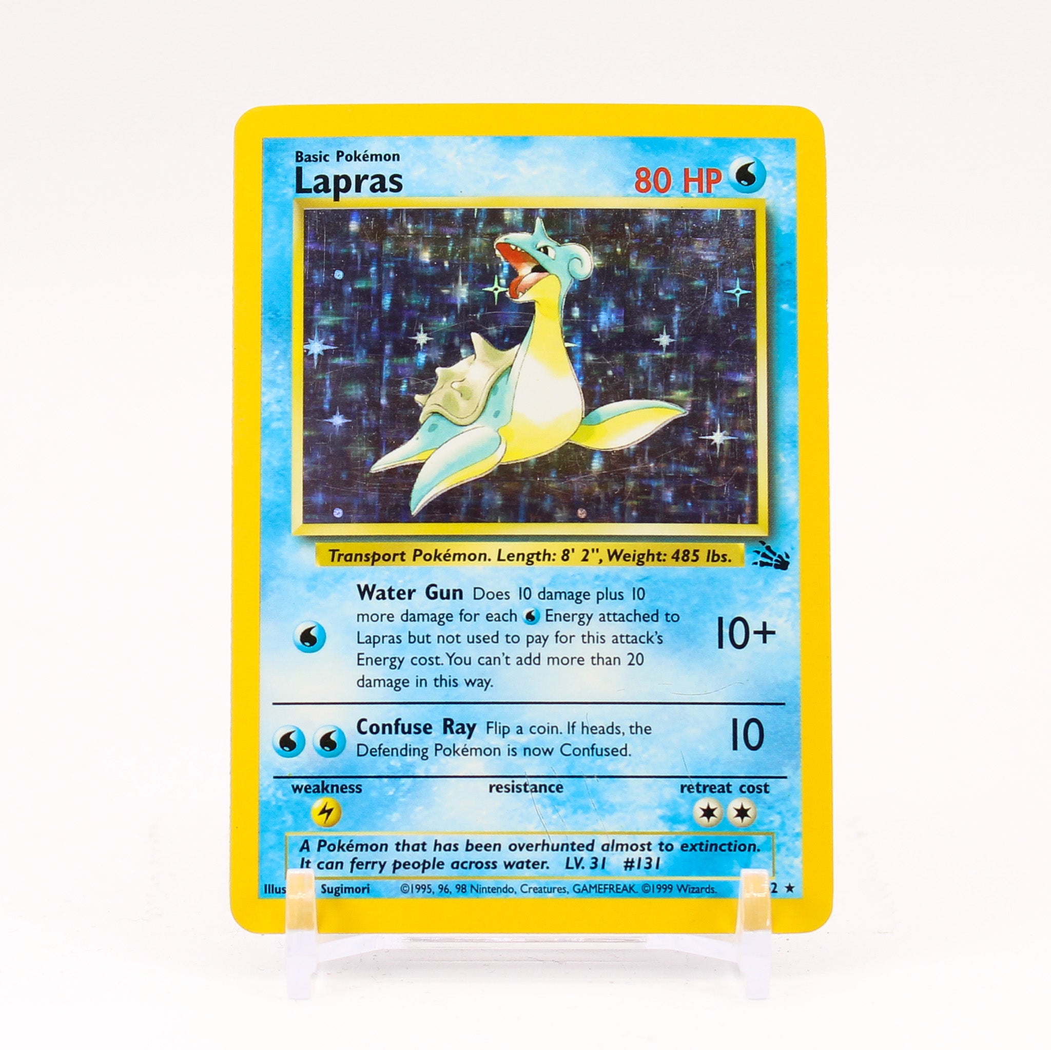 Lapras - 10/62 Fossil Unlimited Holo Rare Pokemon - MP