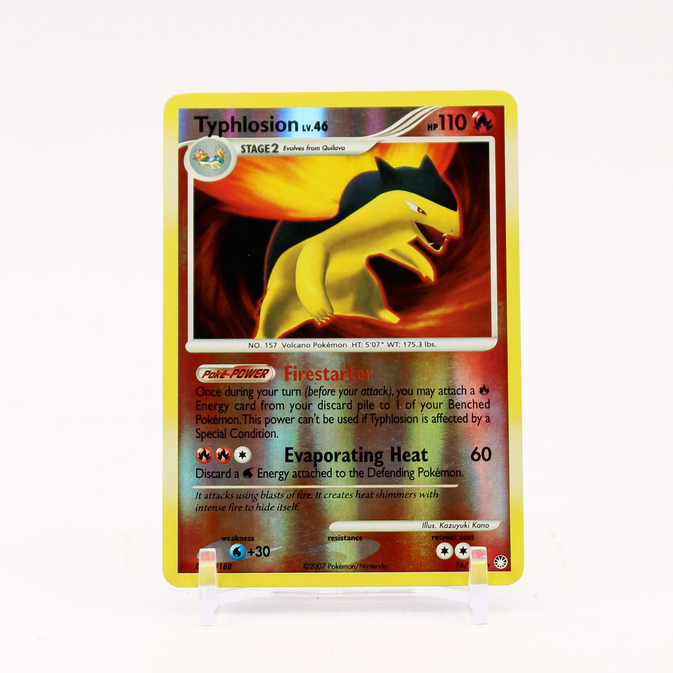 Typhlosion - 16/123 Mysterious Treasures Reverse Holo Rare Pokemon - NM/LP
