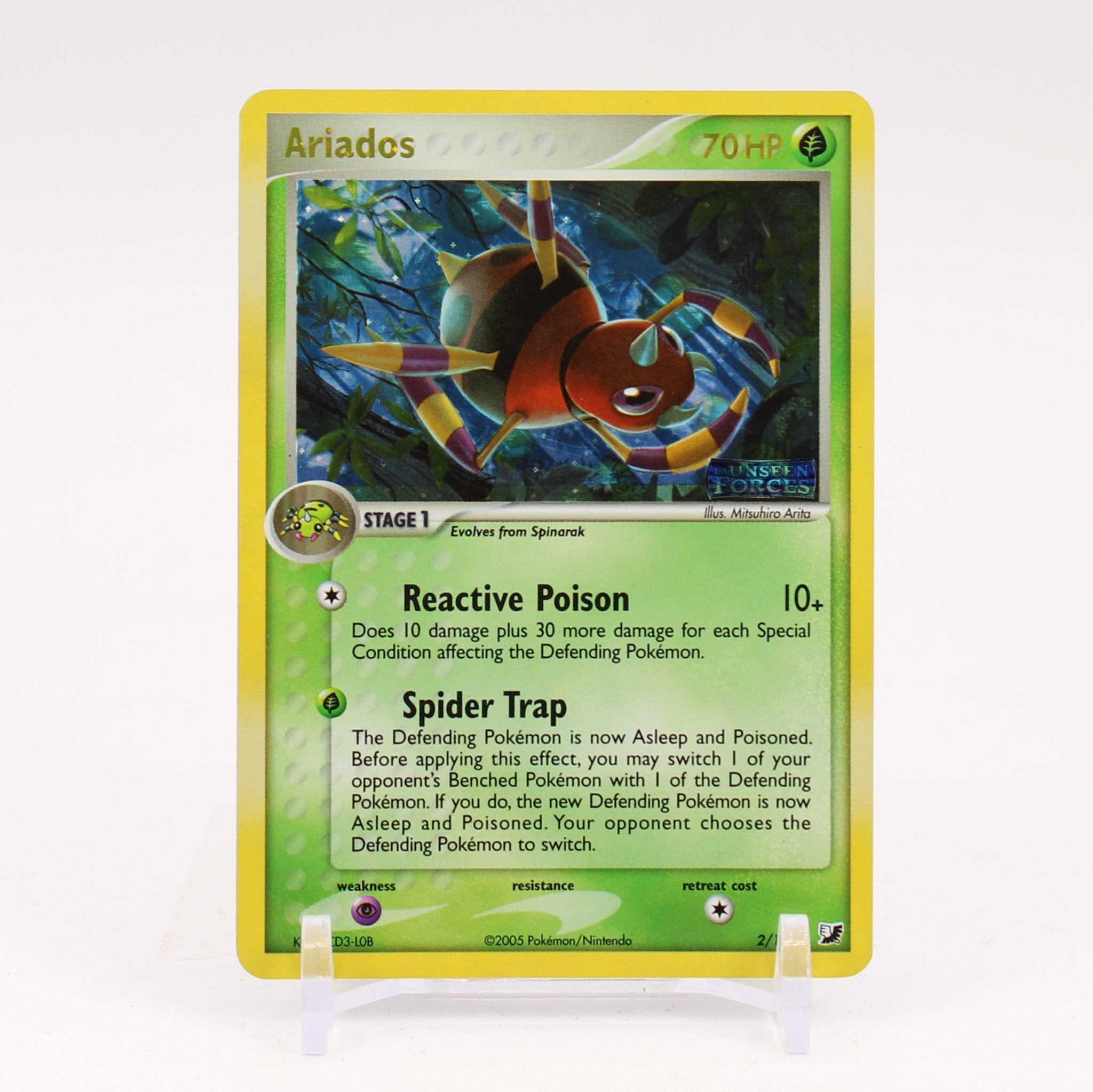 Ariados - 2/115 Unseen Forces Reverse Holo Rare Stamped Pokemon - NM/LP