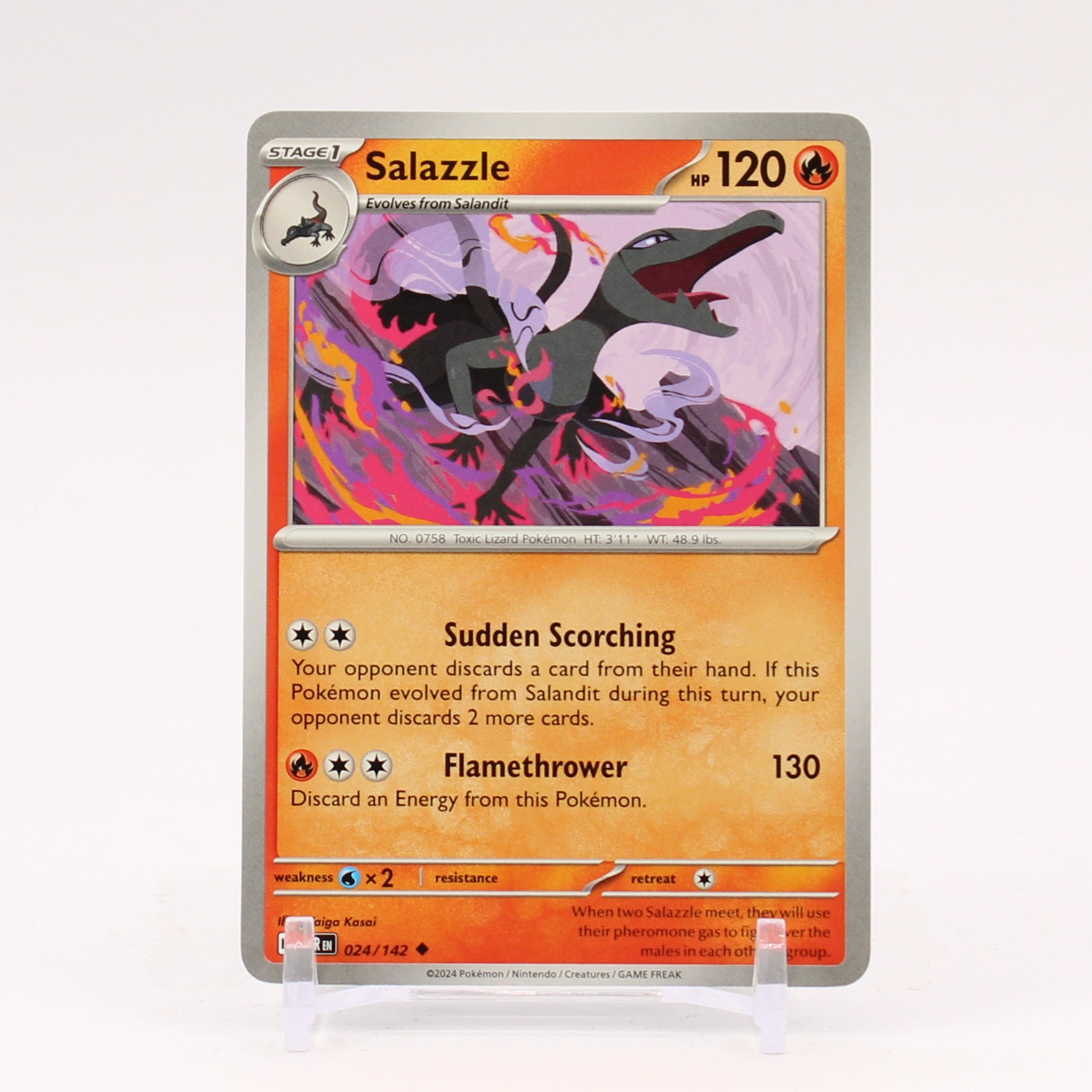 Salazzle - 024/142 Stellar Crown Pokemon - NM/MINT