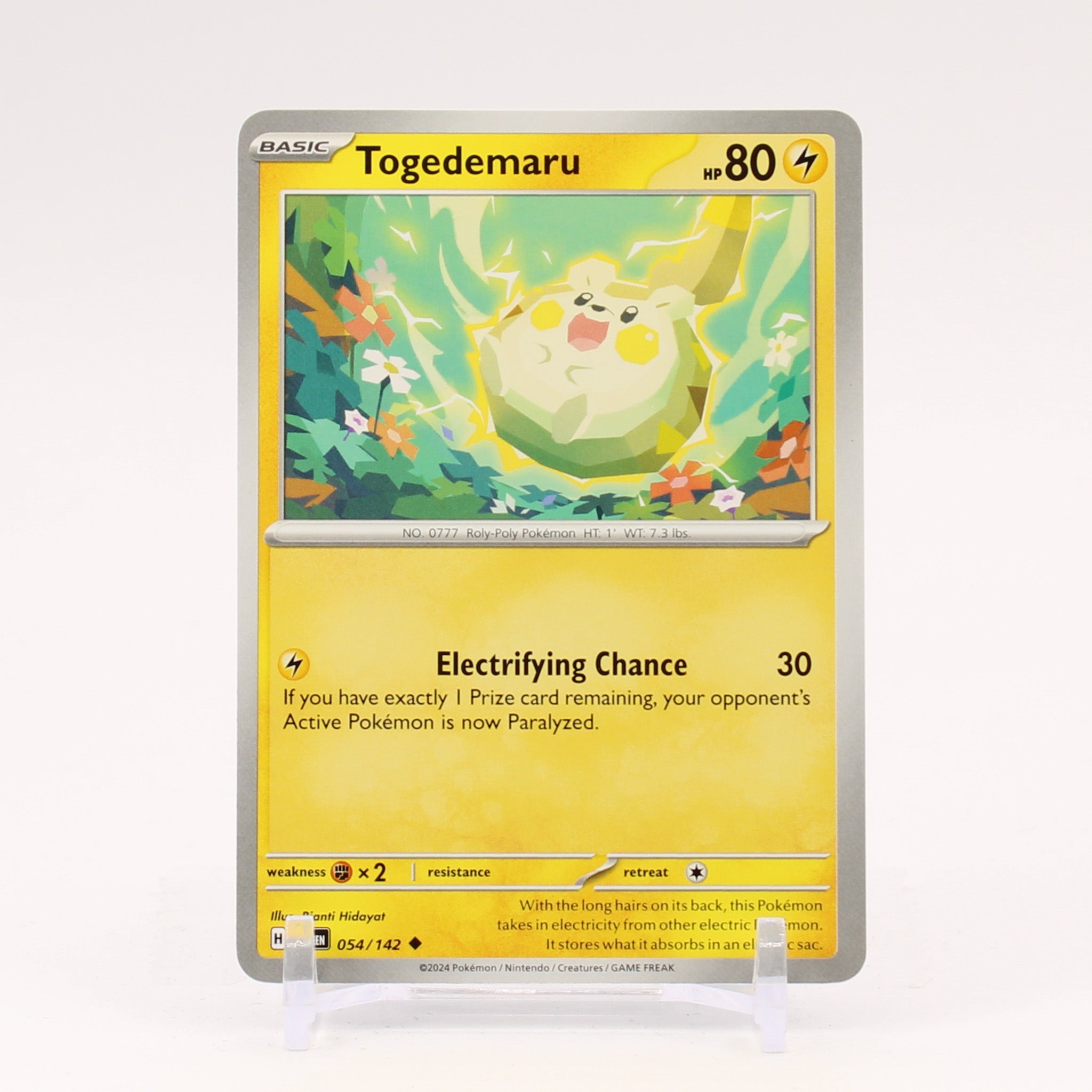 Togedemaru - 054/142 Stellar Crown Pokemon - NM/MINT