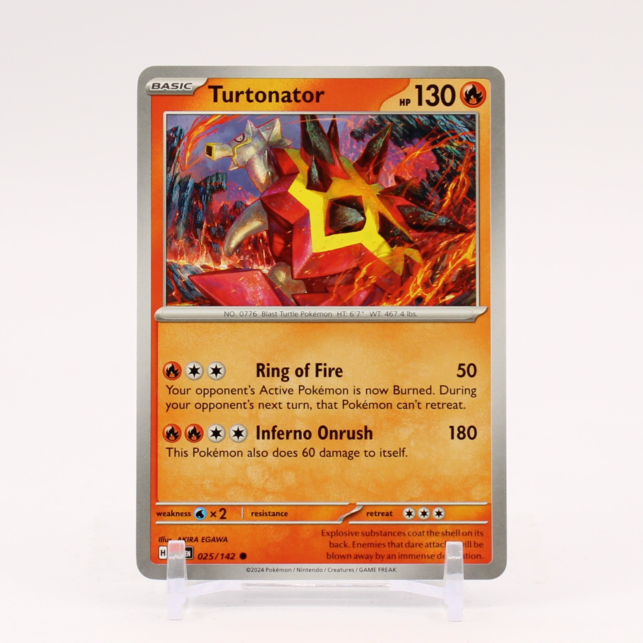 Turtonator - 025/142 Stellar Crown Pokemon - NM/MINT