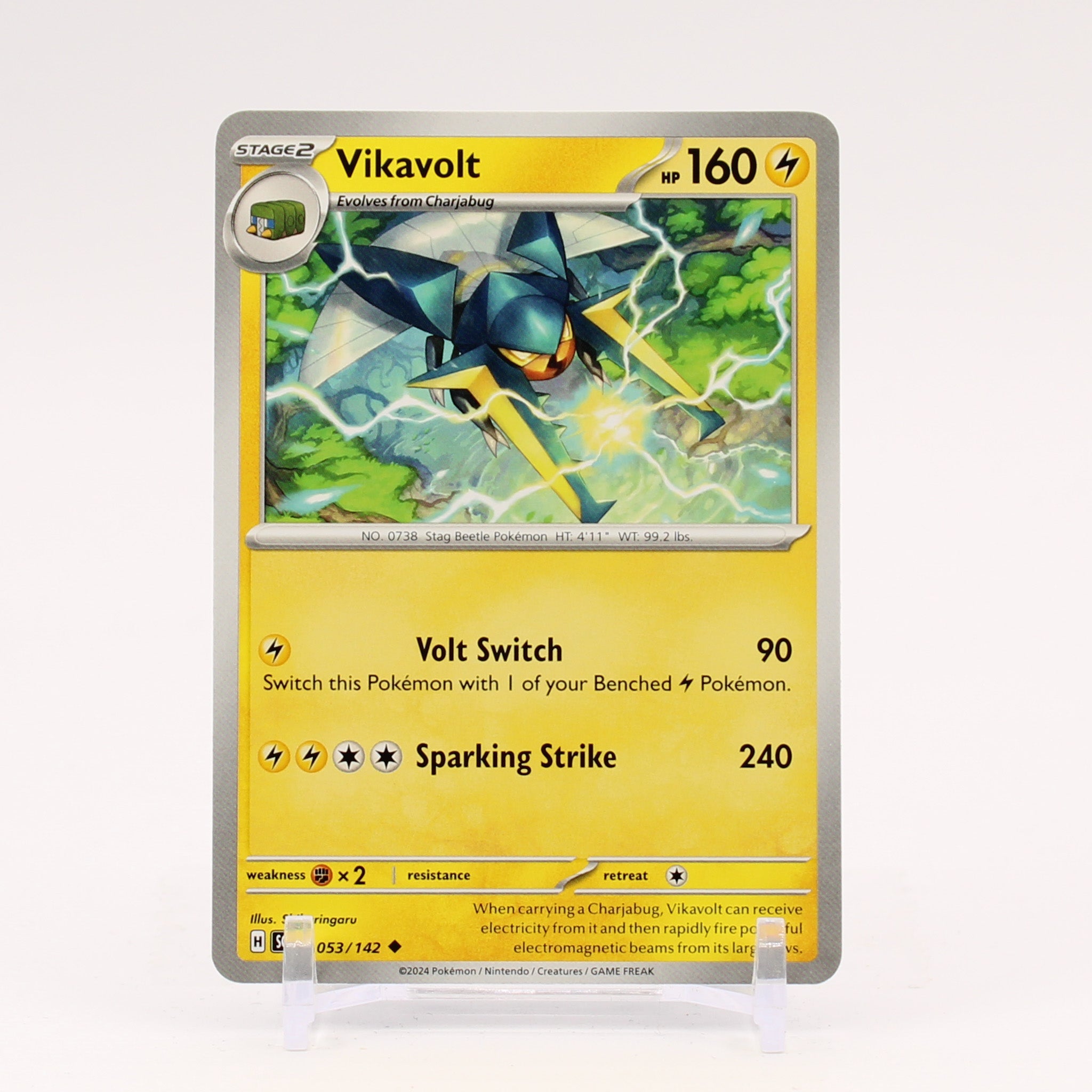 Vikavolt - 053/142 Stellar Crown Pokemon - NM/MINT