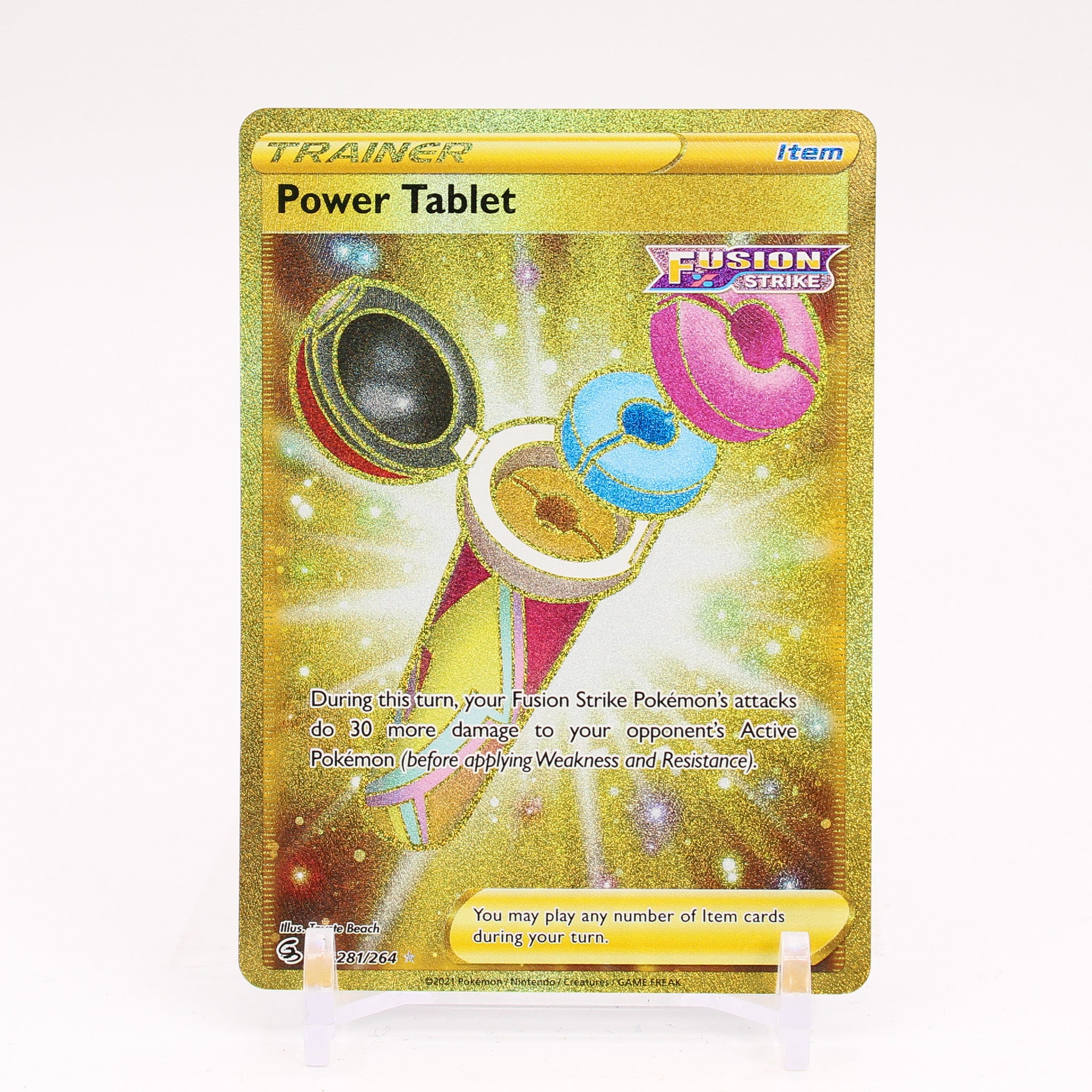 Power Tablet - 281/264 Fusion Strike Gold Trainer - NM/MINT