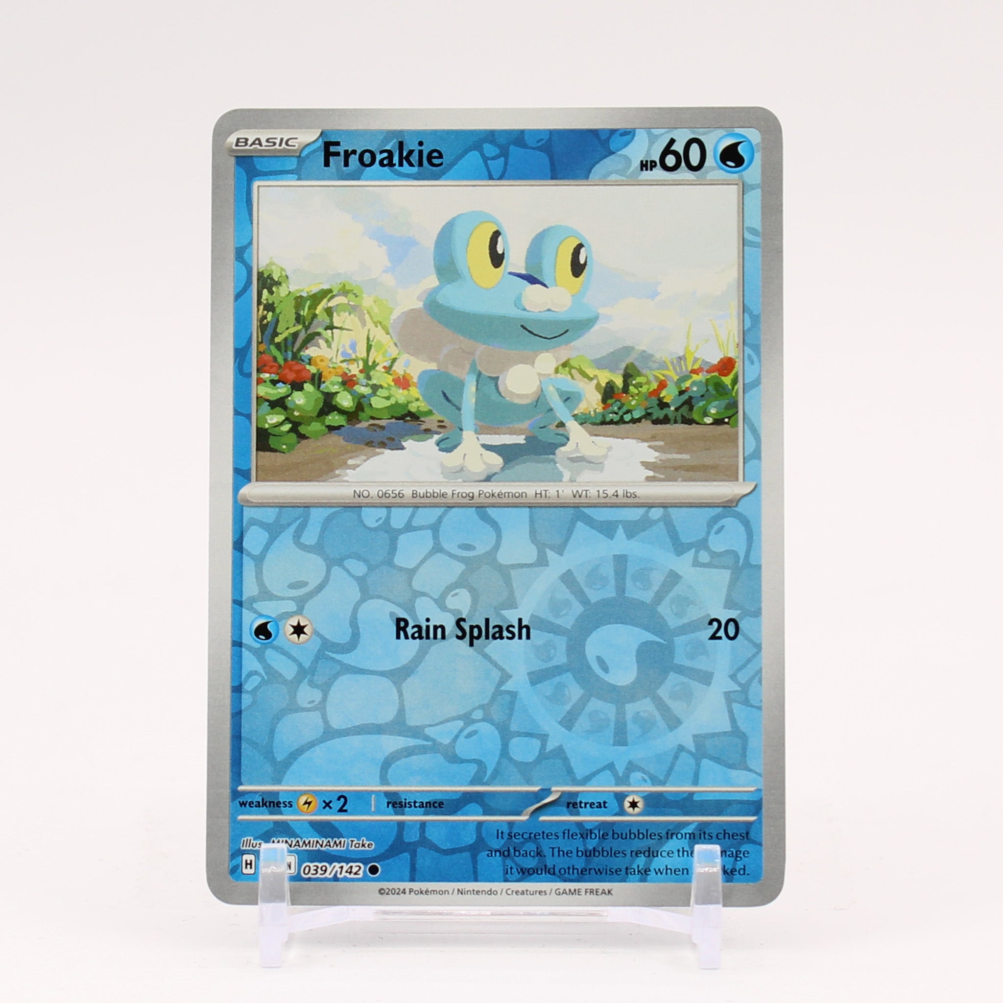 Froakie - 039/142 Stellar Crown REVERSE Holo Pokemon - NM/MINT