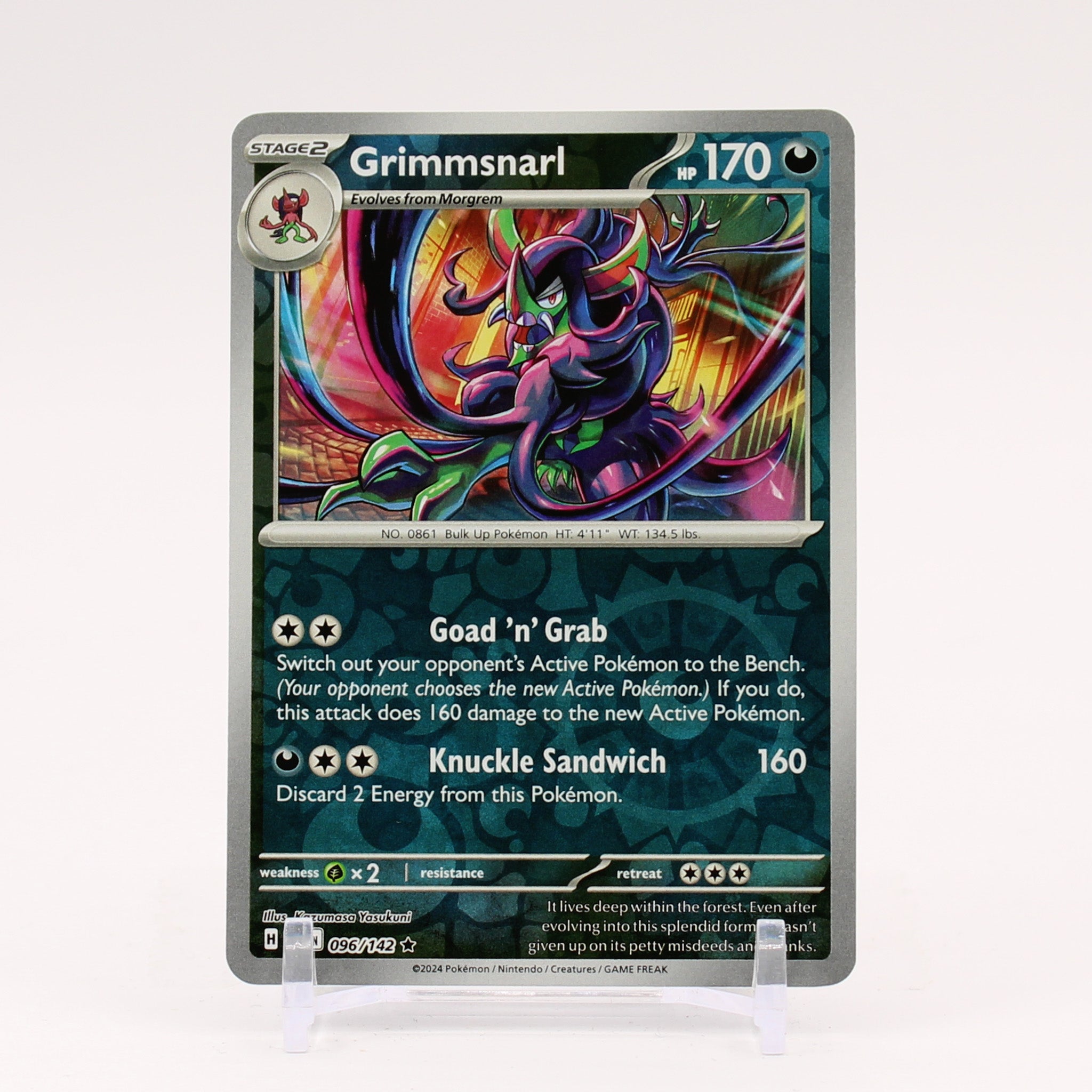 Grimmsnarl - 096/142 Stellar Crown REVERSE Holo Rare Pokemon - NM/MINT