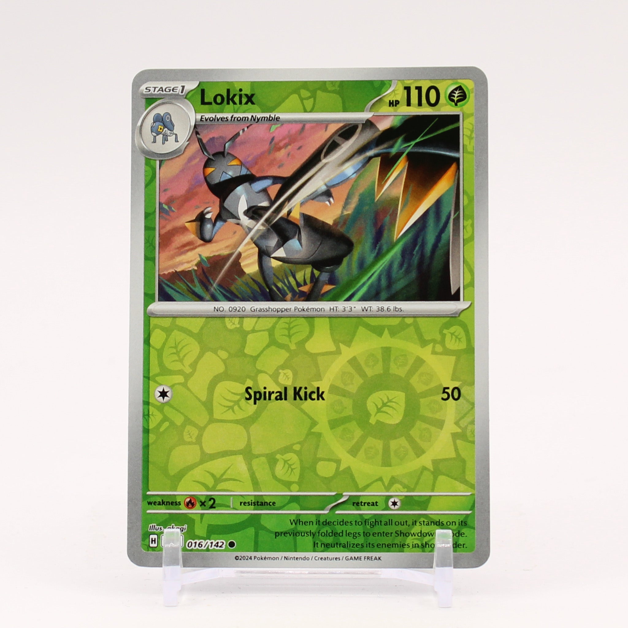 Lokix - 016/142 Stellar Crown REVERSE Holo Pokemon - NM/MINT