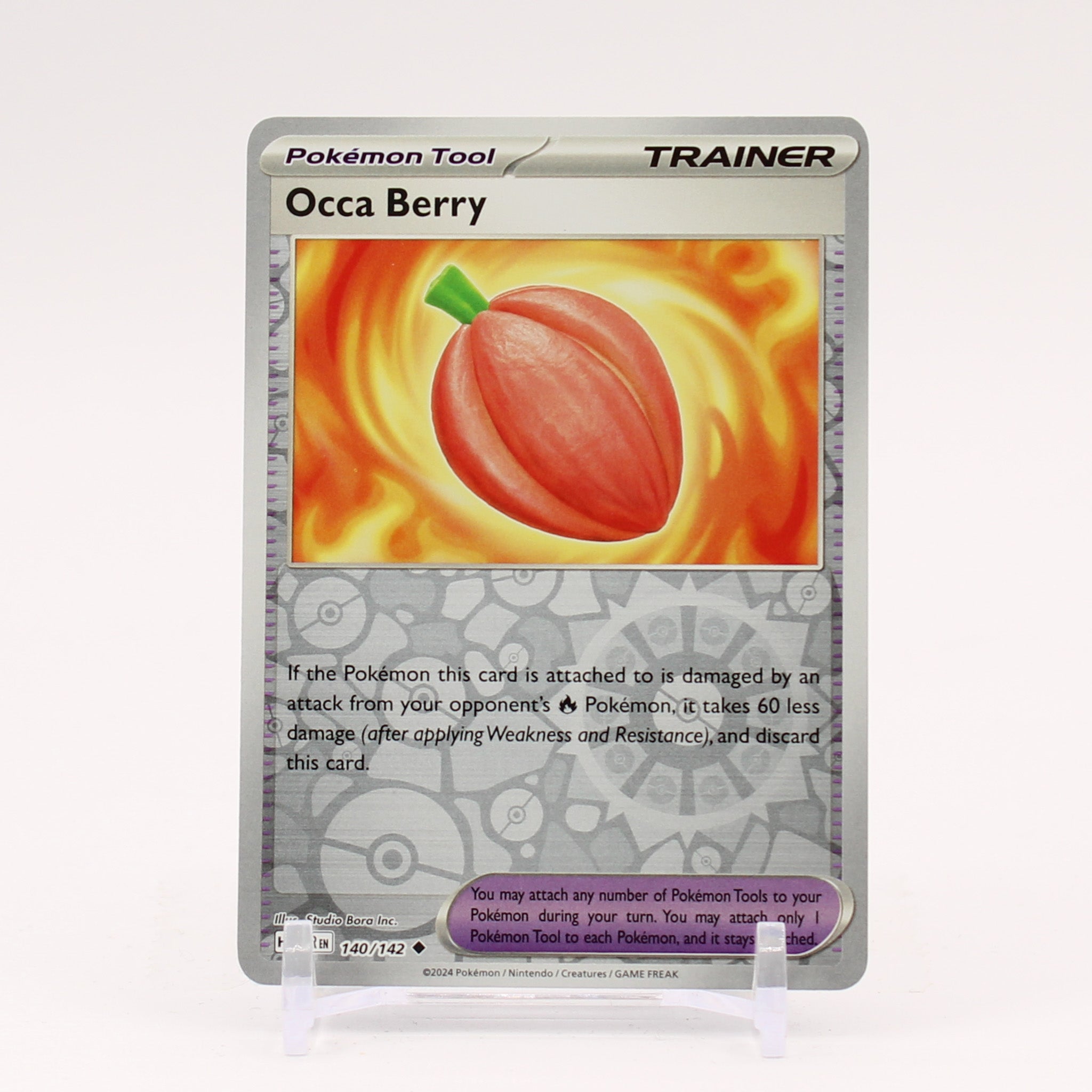 Occa Berry - 140/142 Stellar Crown REVERSE Holo Trainer - NM/MINT