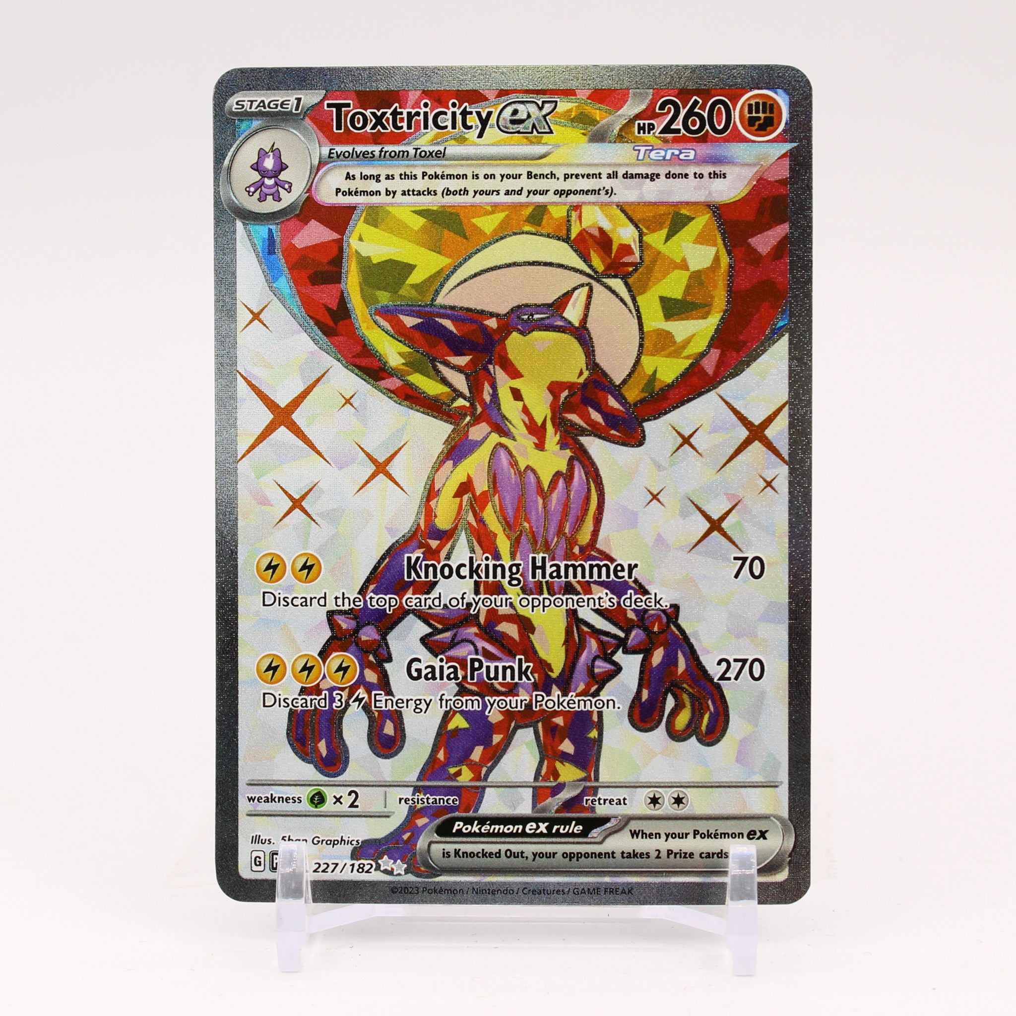 Toxtricity ex - 227/182 Paradox Rift Full Art Pokemon - NM/MINT