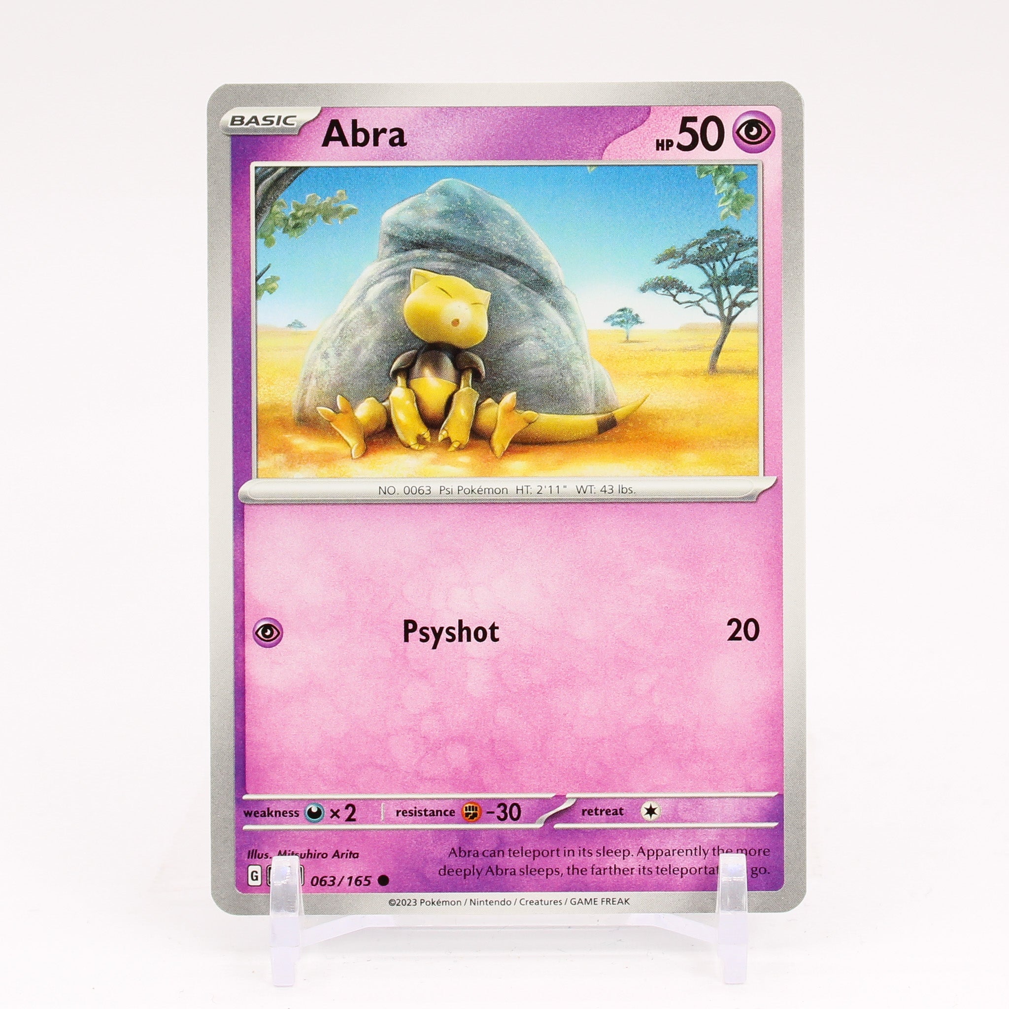 Abra - 063/165 151 Common Pokemon - NM/MINT