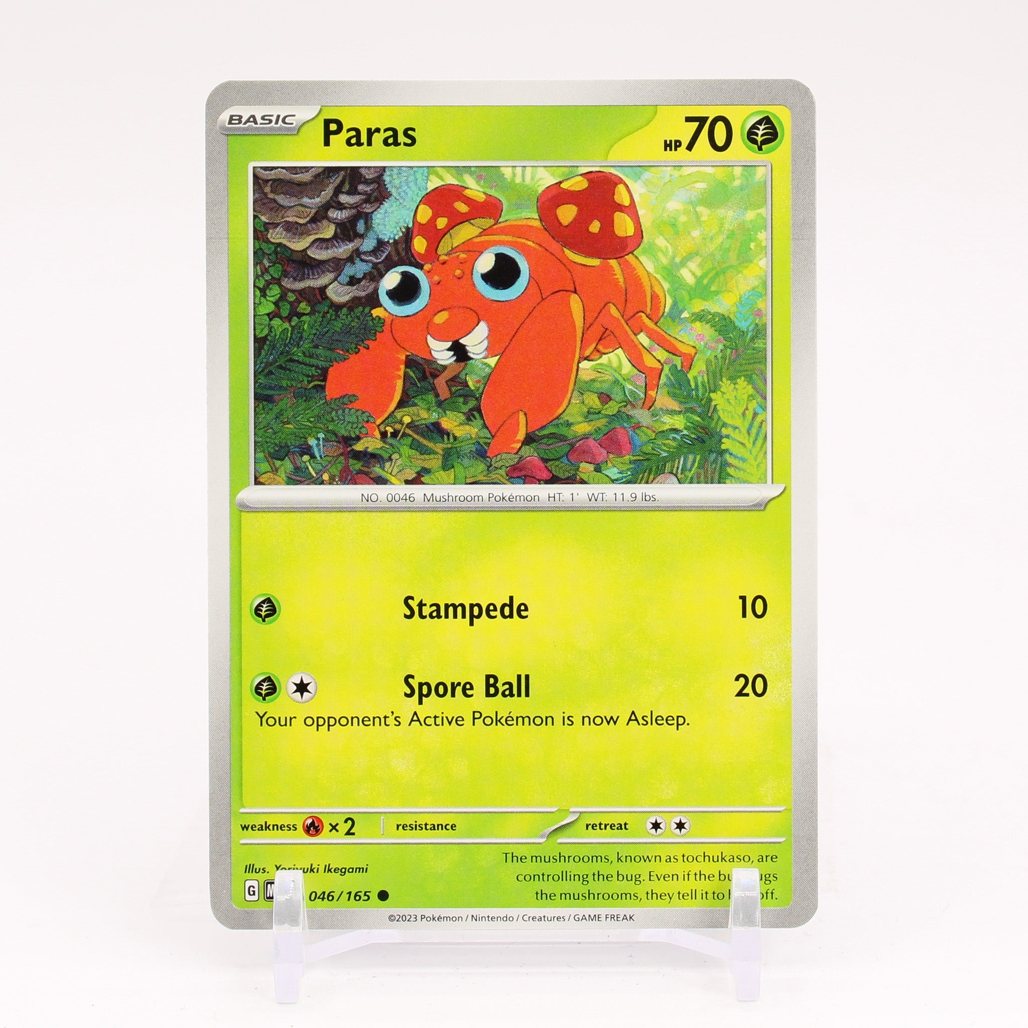 Paras - 046/165 151 Common Pokemon - NM/MINT