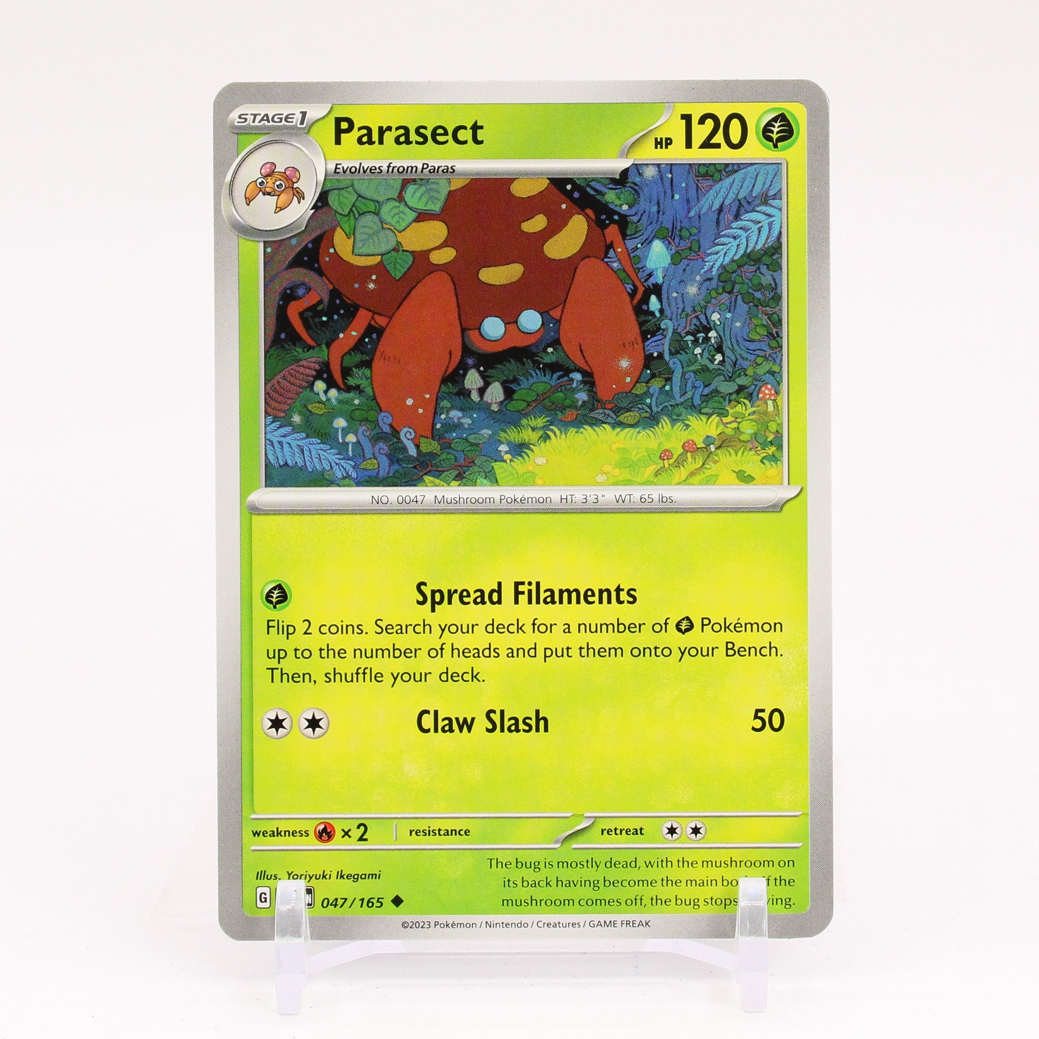 Parasect - 047/165 151 Uncommon Pokemon - NM/MINT