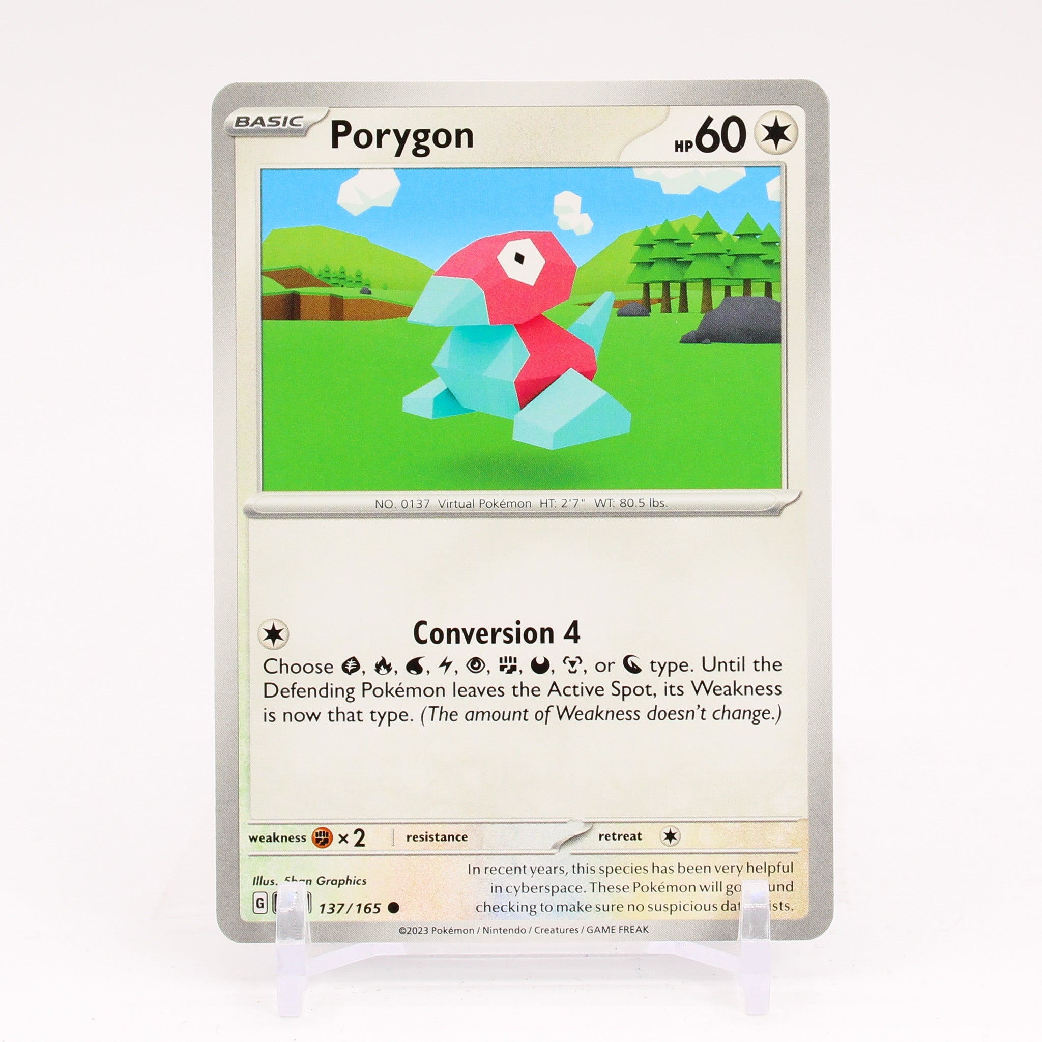 Porygon - 137/165 151 Common Pokemon - NM/MINT
