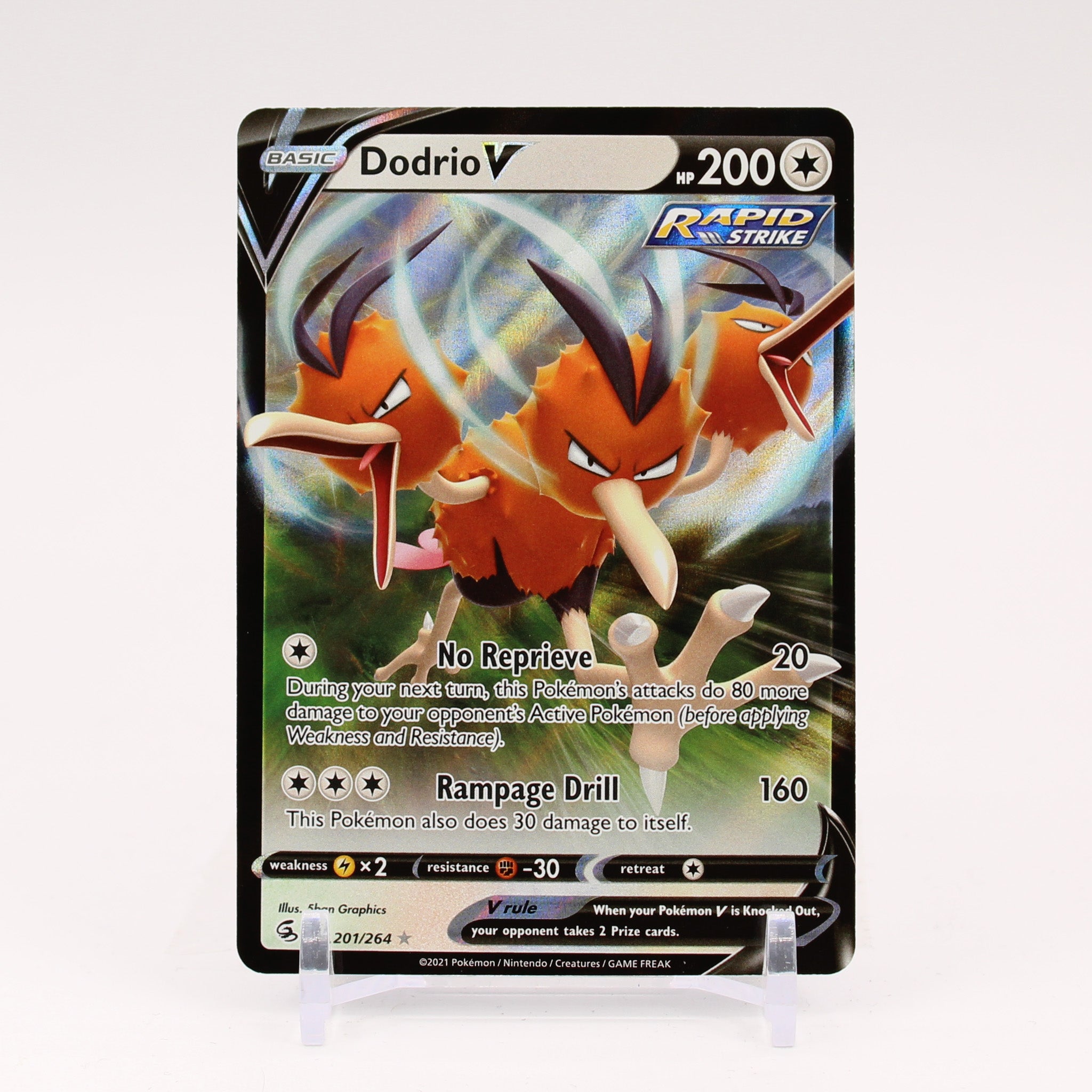 Dodrio V - 201/264 Fusion Strike Ultra Rare Pokemon - NM/MINT