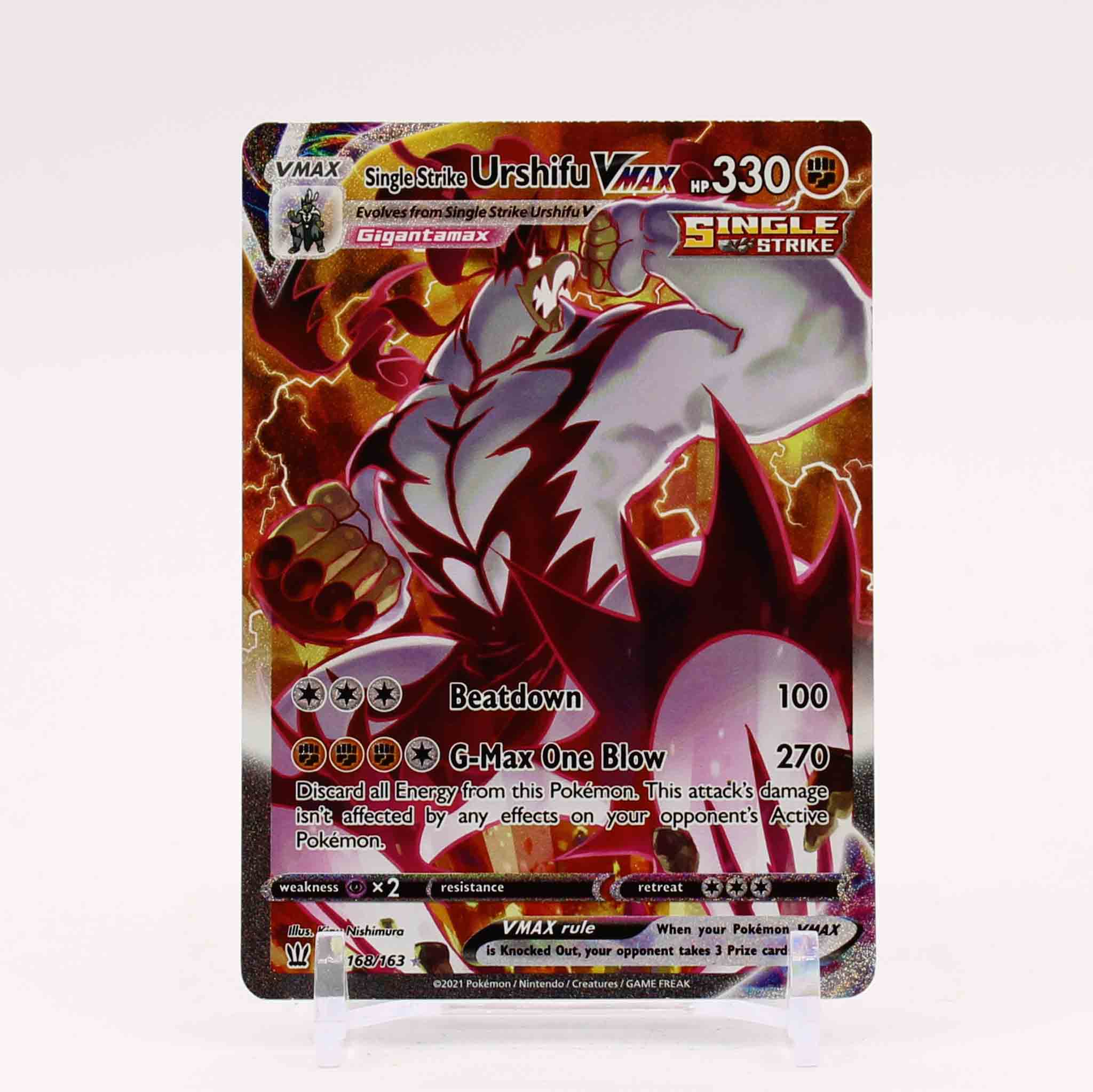 Single Strike Urshifu Vmax - 168/163 Battle Styles Alternate Art Pokemon - NM/MINT